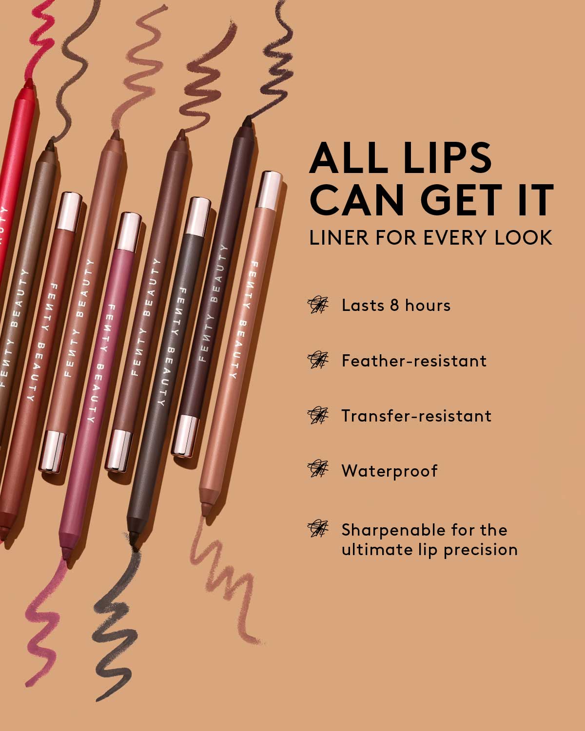 Trace'd Out Longwear Waterproof Pencil Lip Liner — Coal Blooded