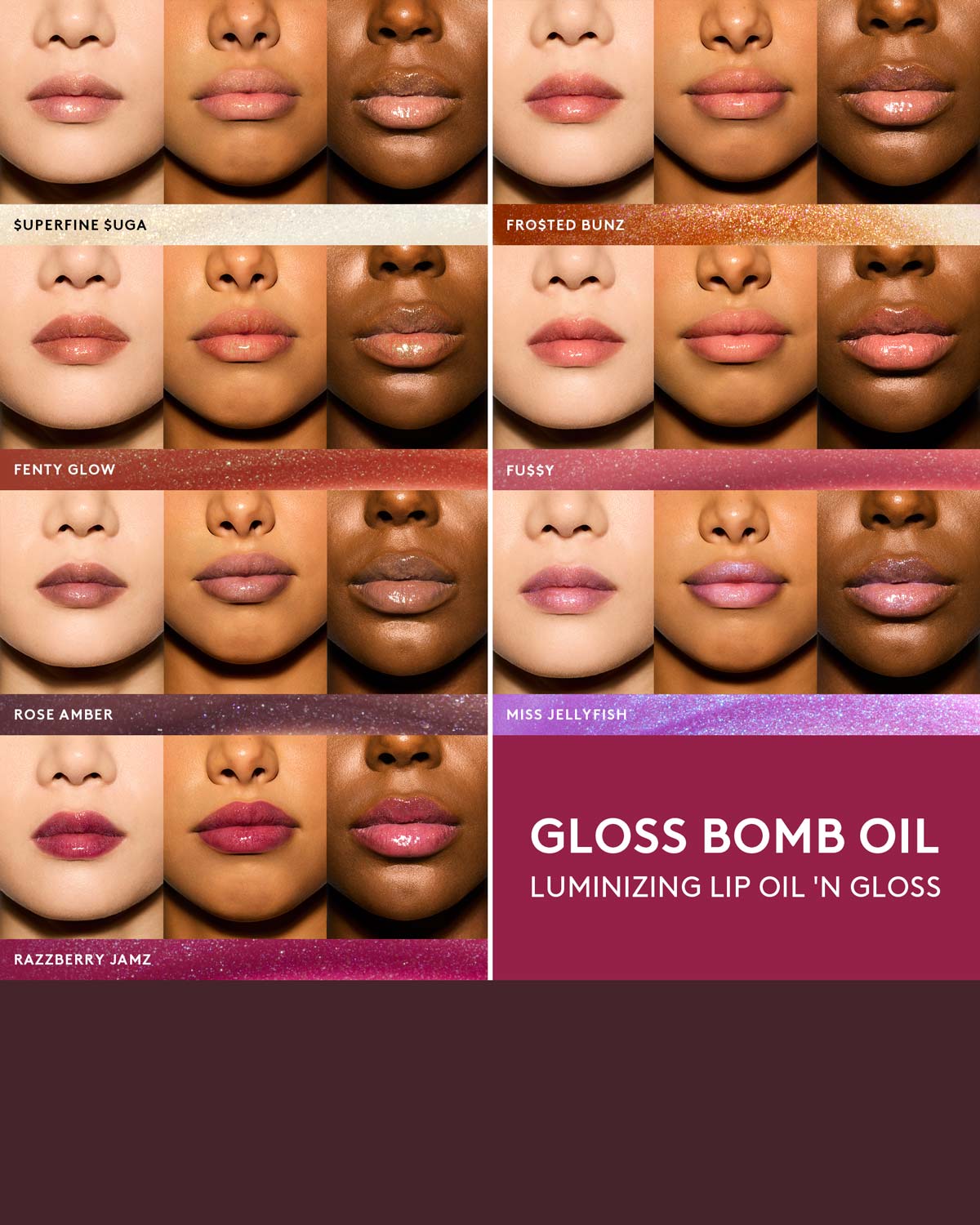 Fenty Beauty Gloss Bomb Oil Luminizing Lip Oil 'N Gloss — Fu$$y