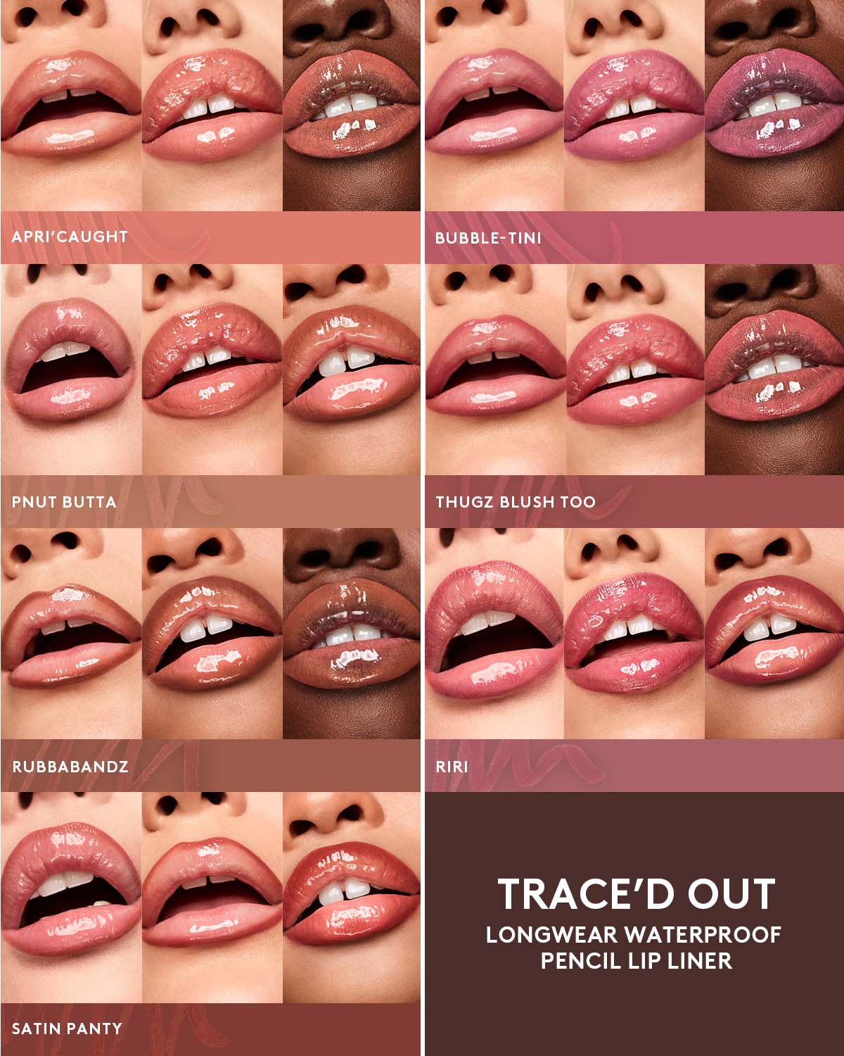 Trace'd Out Longwear Waterproof Pencil Lip Liner — Thugz Blush Too