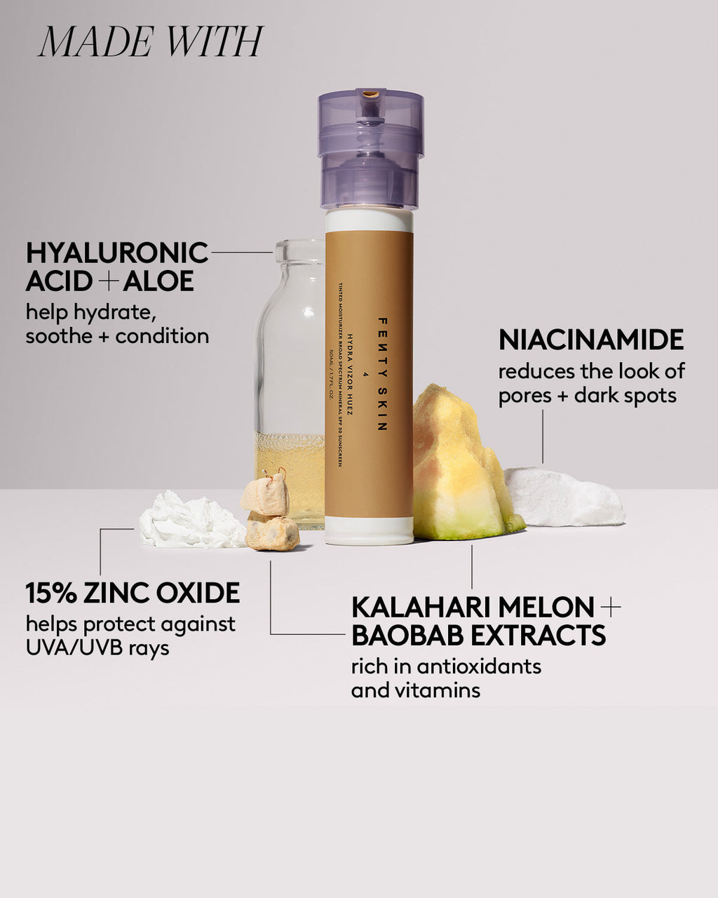 Hydra Vizor Huez Tinted Moisturizer Broad Spectrum Mineral SPF 30 Sunscreen Refill — 6