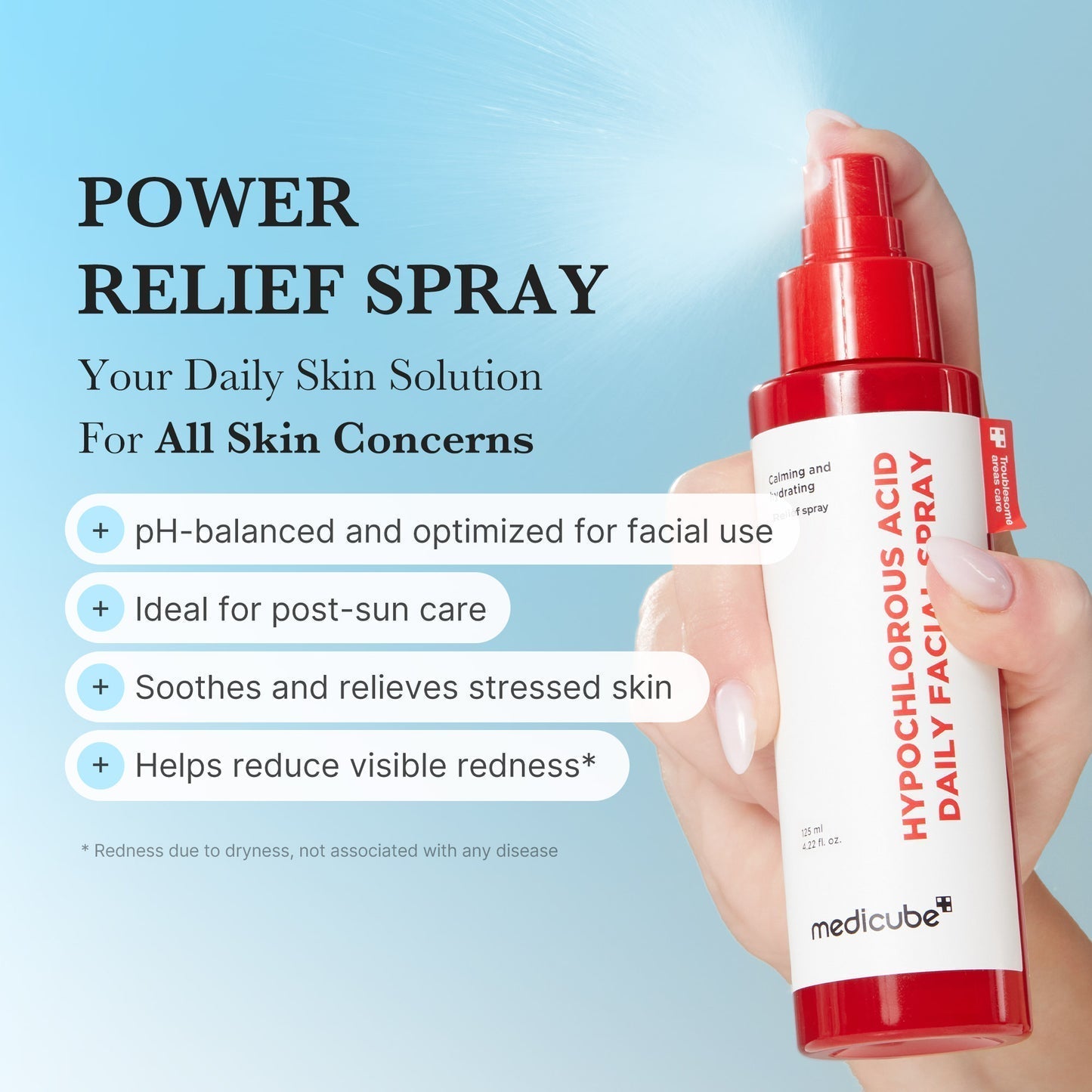 Medicube Hypochlorous Acid Daily Facial Spray 125ml | Acne & Redness Care