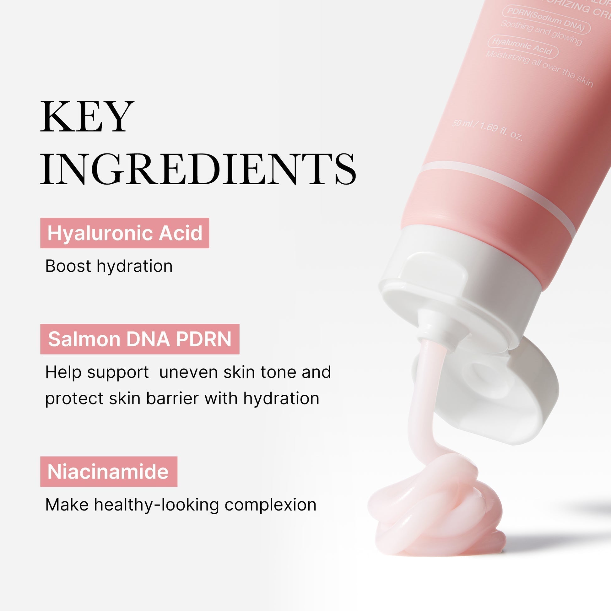 Medicube PDRN Pink Hyaluronic Moisturizing Cream 50ml | Deep Hydration & Glow