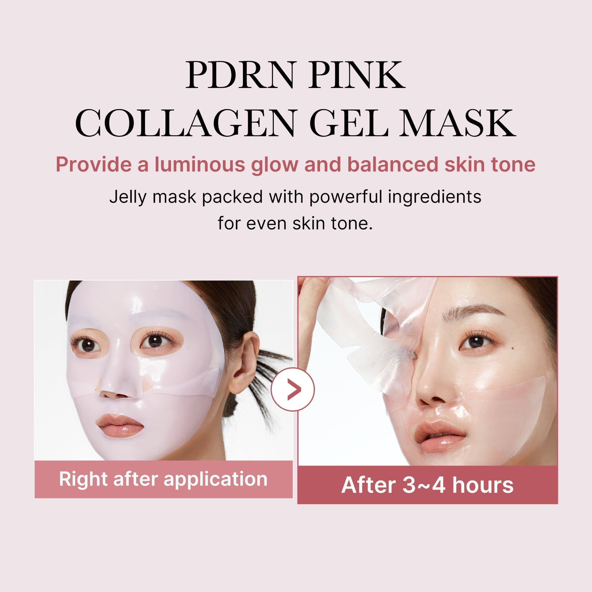 Medicube PDRN Pink Collagen Gel Mask (Set of 4pc) | Elasticity & Glow Care