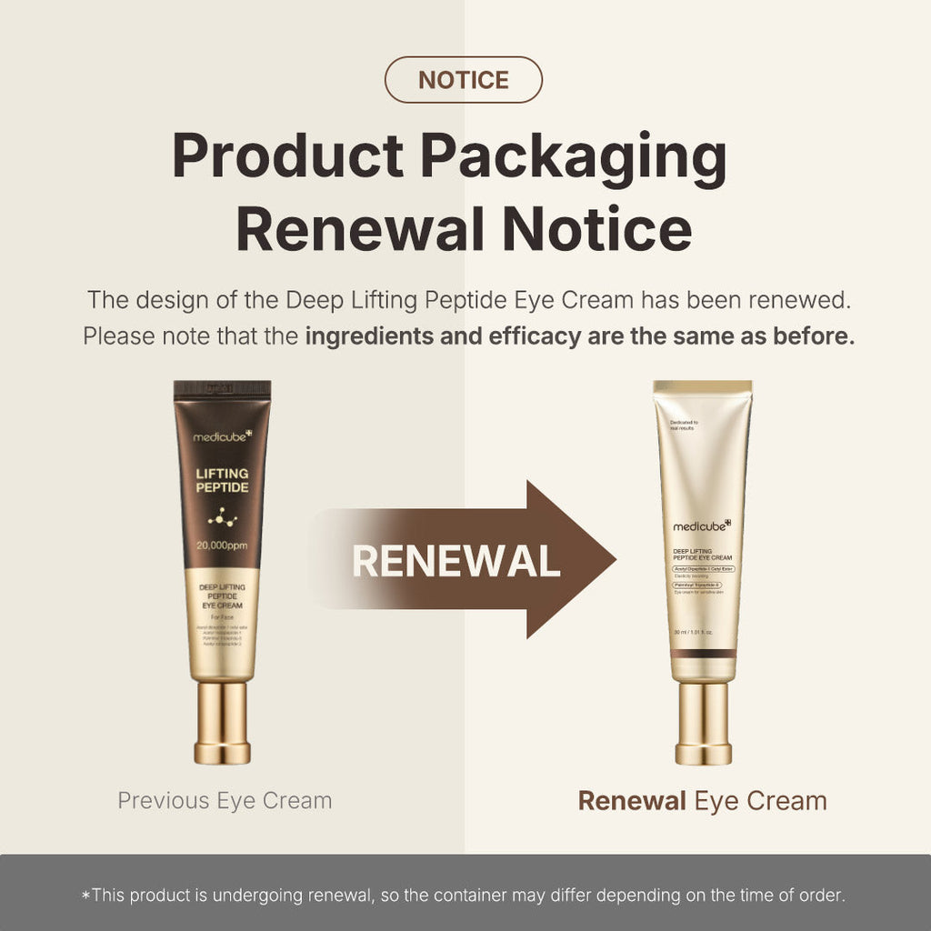 Medicube Deep Lifting Peptide Eye Cream For Face 30ml | Firming & Anti-Aging
