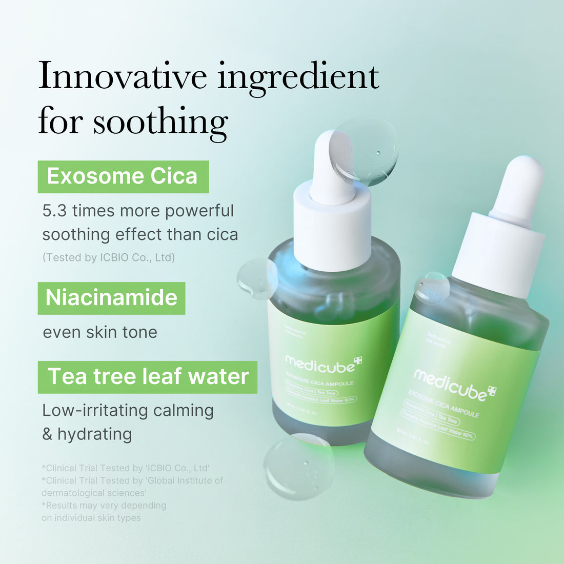 Medicube Exosome CICA Ampoule 30ml | Soothing & Hydrating Care