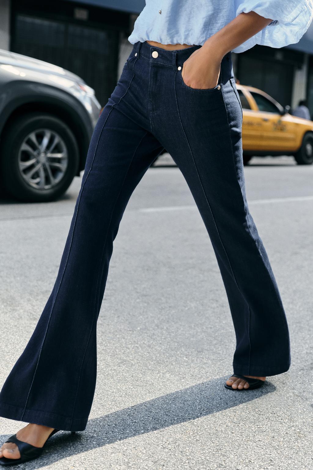 Zara FLARE TROUSERS WITH SEAM DETAIL