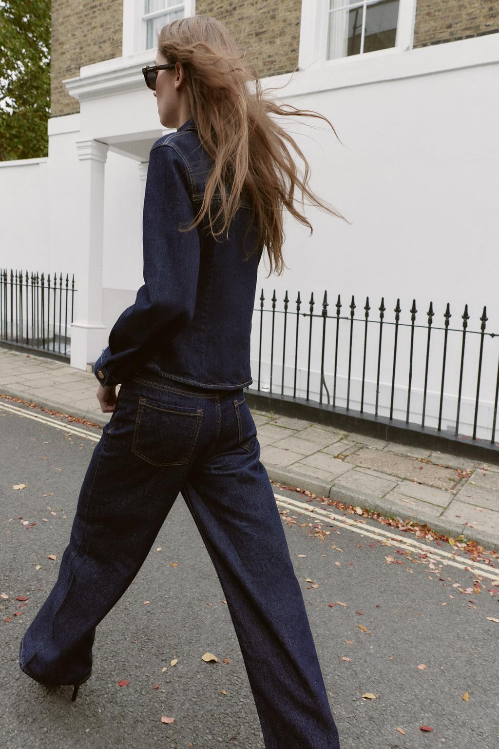 Zara MID-WAIST - WIDE LEG - CHAINS