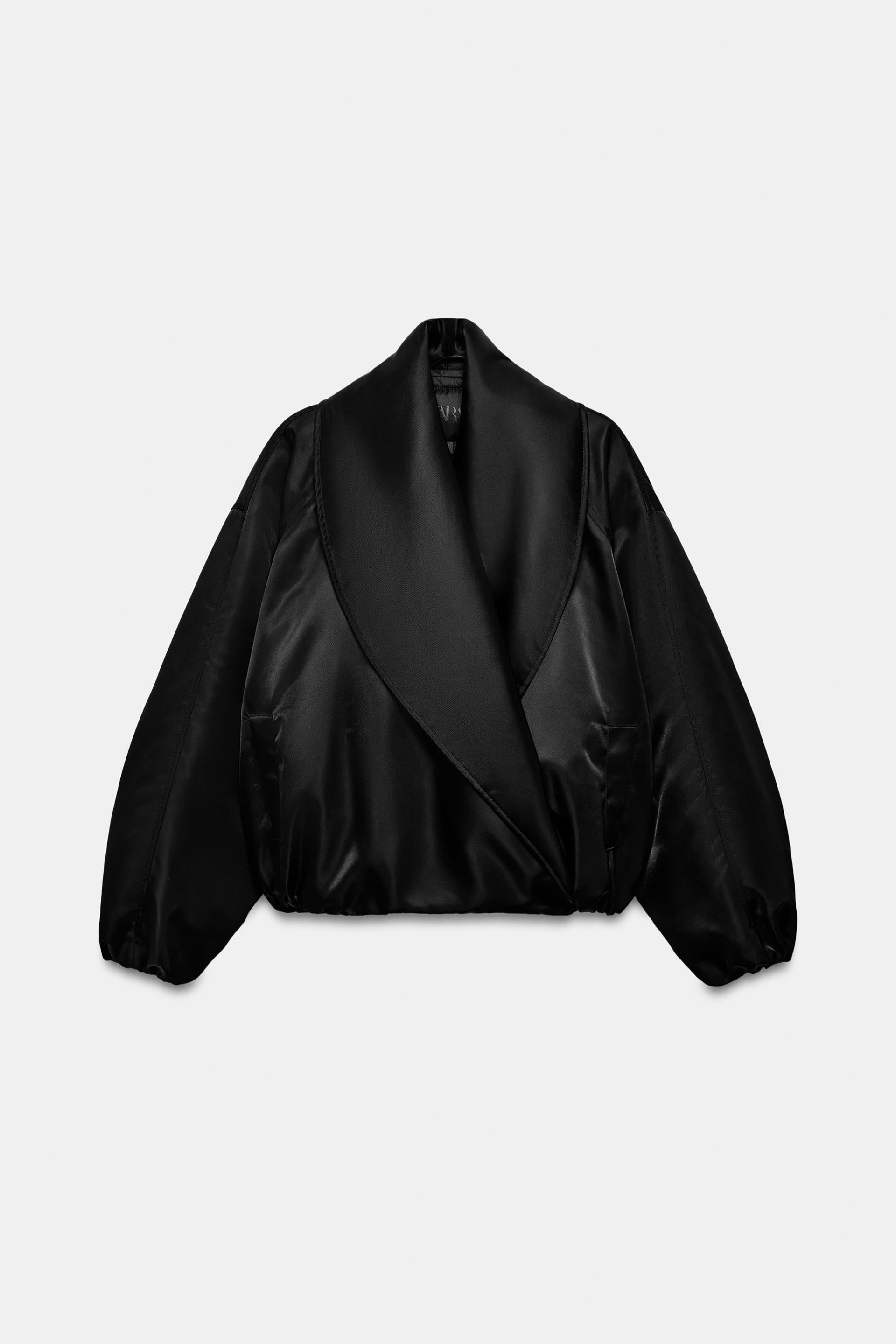 Zara ZW COLLECTION QUILTED BOMBER JACKET