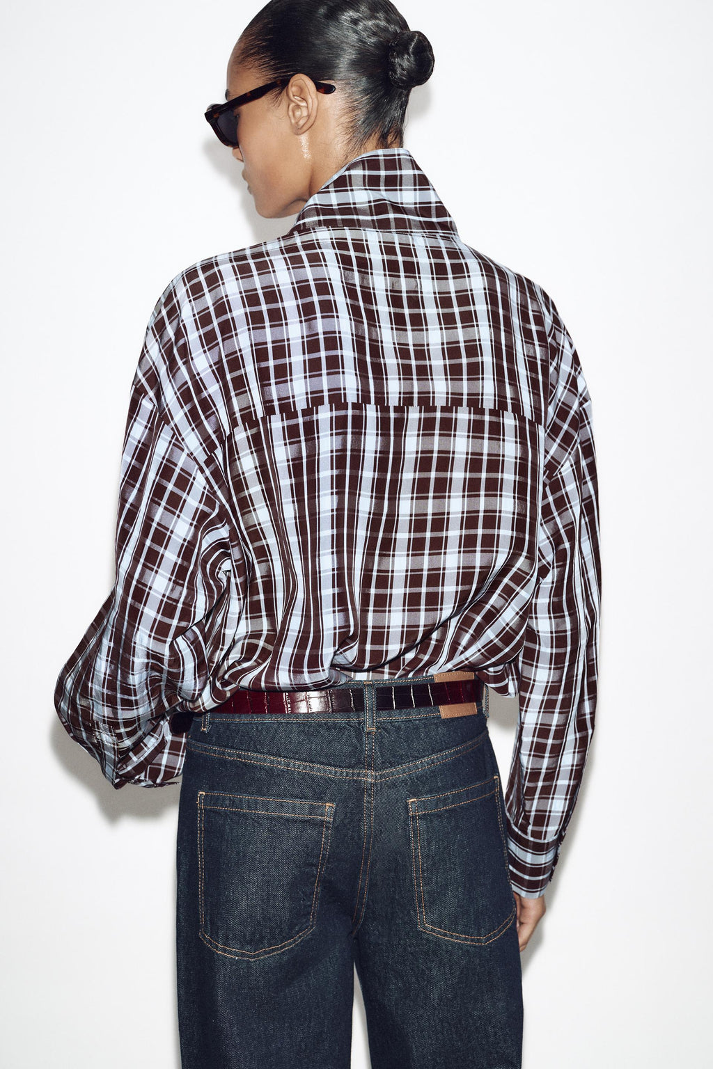 Zara WRAPPED CHECKS SHIRT