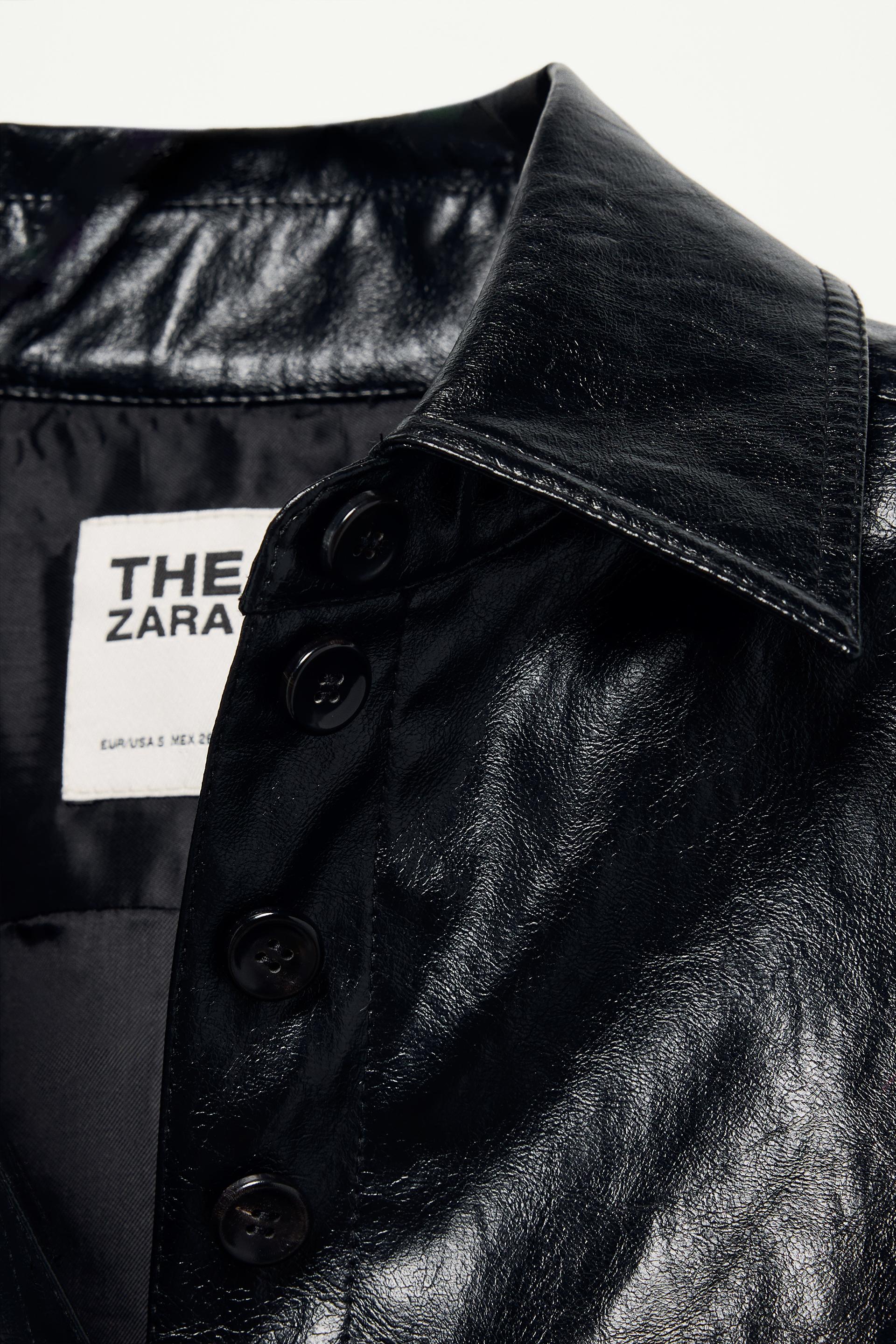 Zara FAUX LEATHER PEPLUM JACKET-THE ITEM ZARA WOMAN
