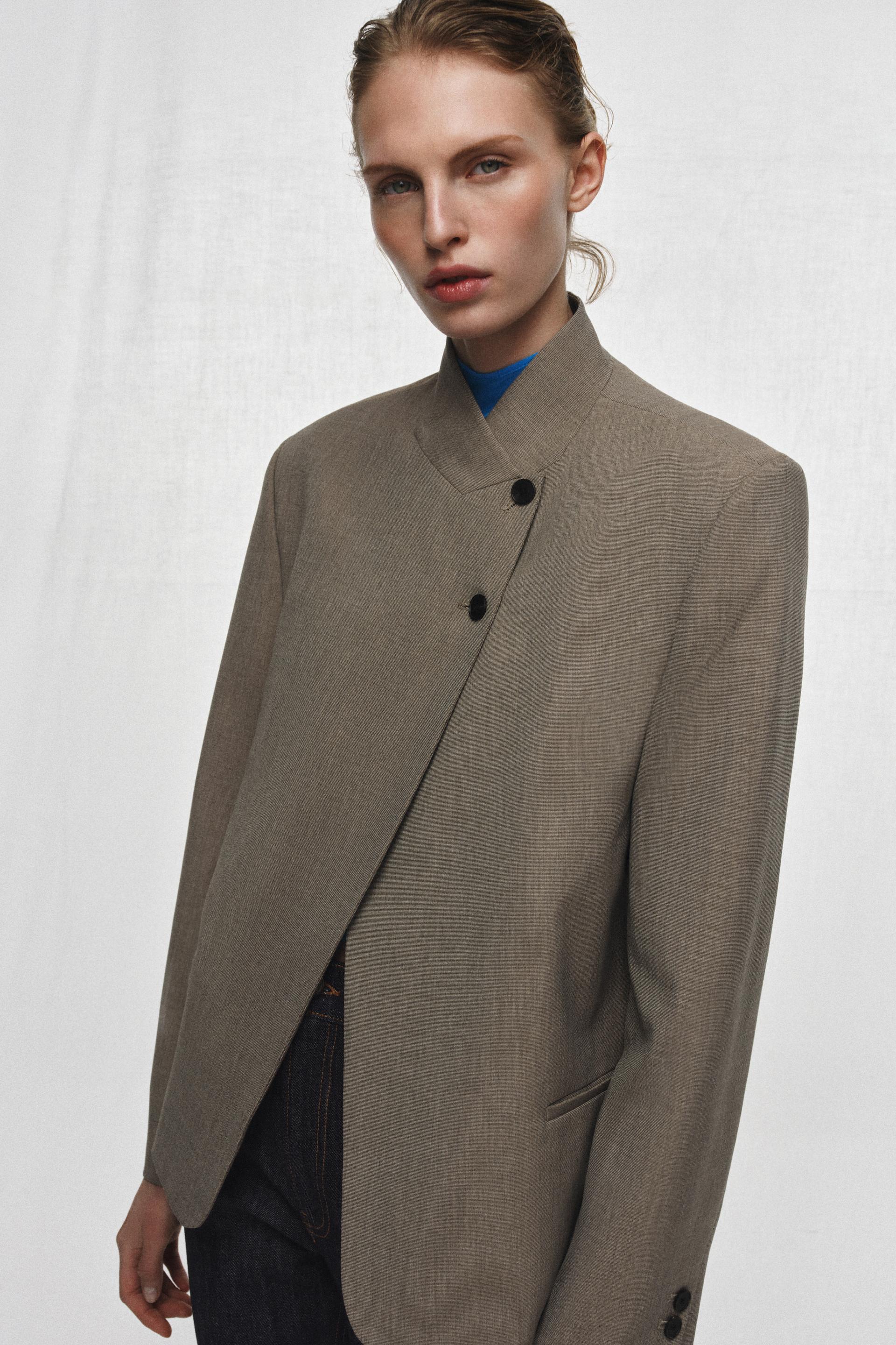 Zara HIGH NECK BLAZER ZW COLLECTION