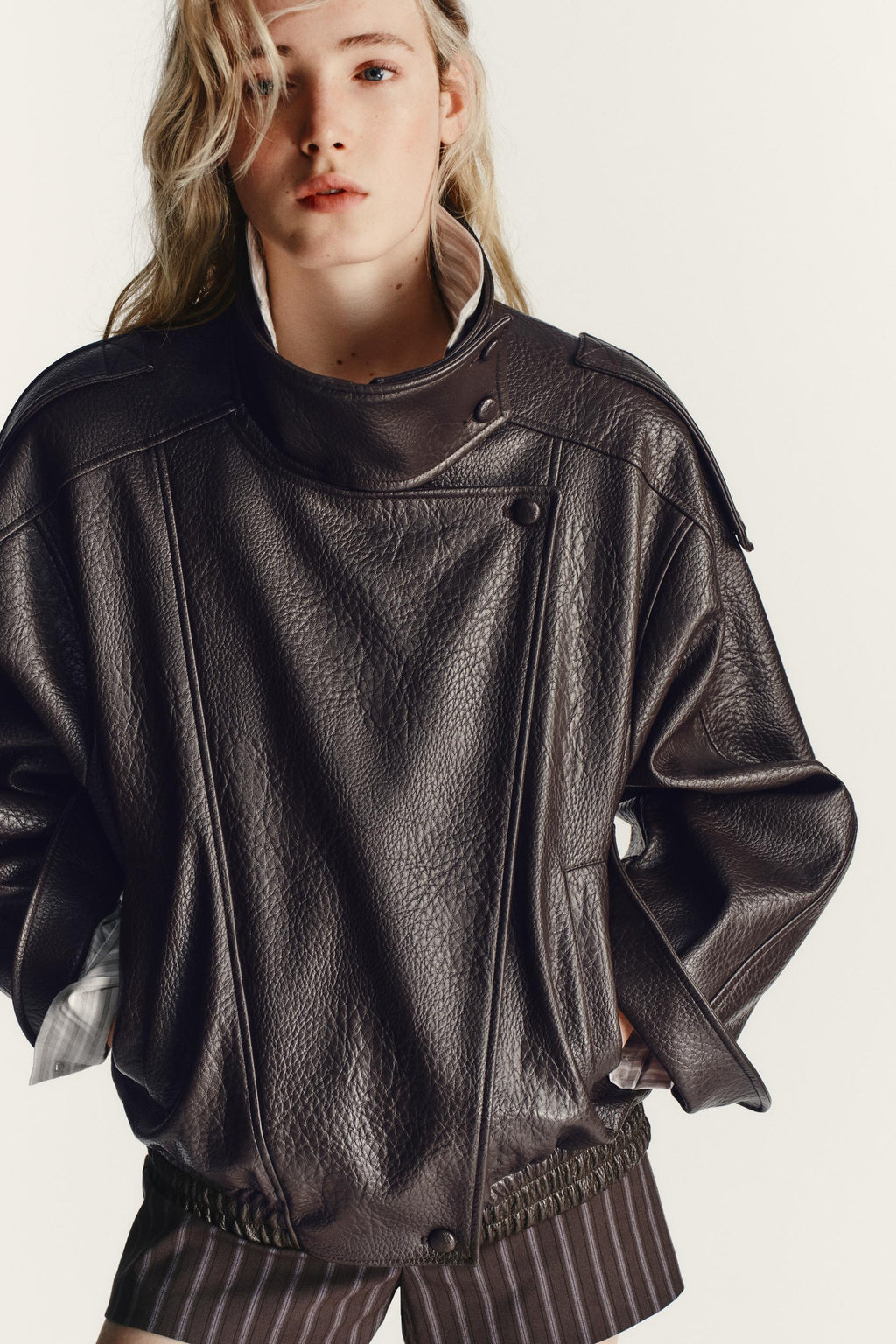 Zara FAUX LEATHER JACKET