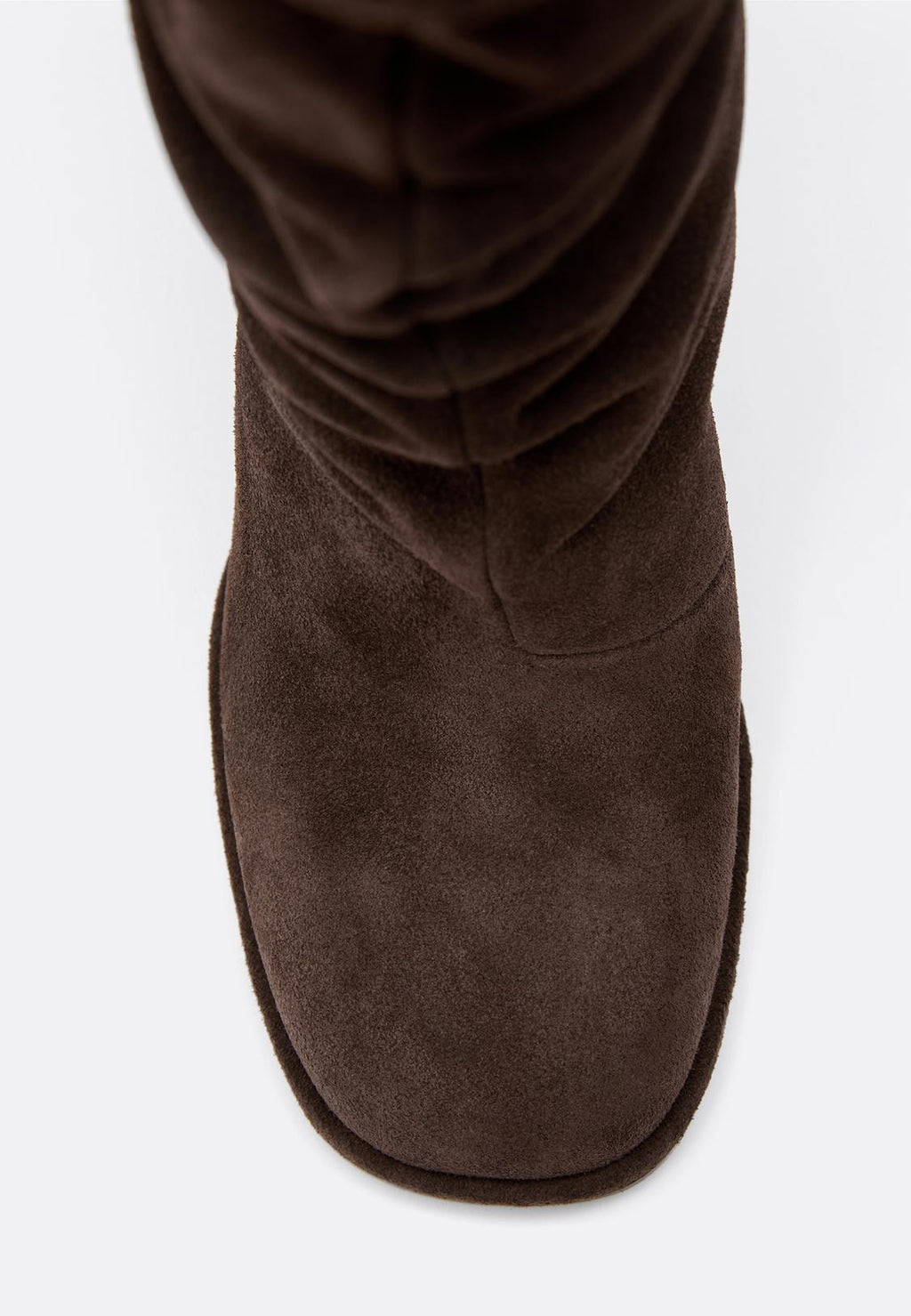 Stradivarius SLOUCHY LEATHER HEELED BOOTS
