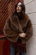 Zara SHORT FAUX FUR COAT