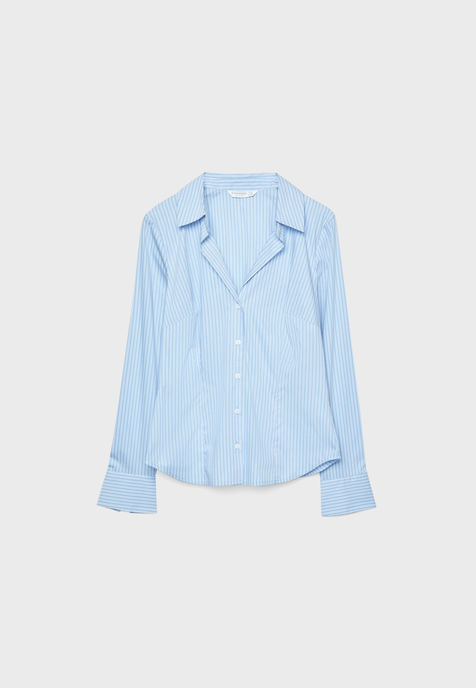 Stradivarius BASIC FITTED STRIPED SHIRT