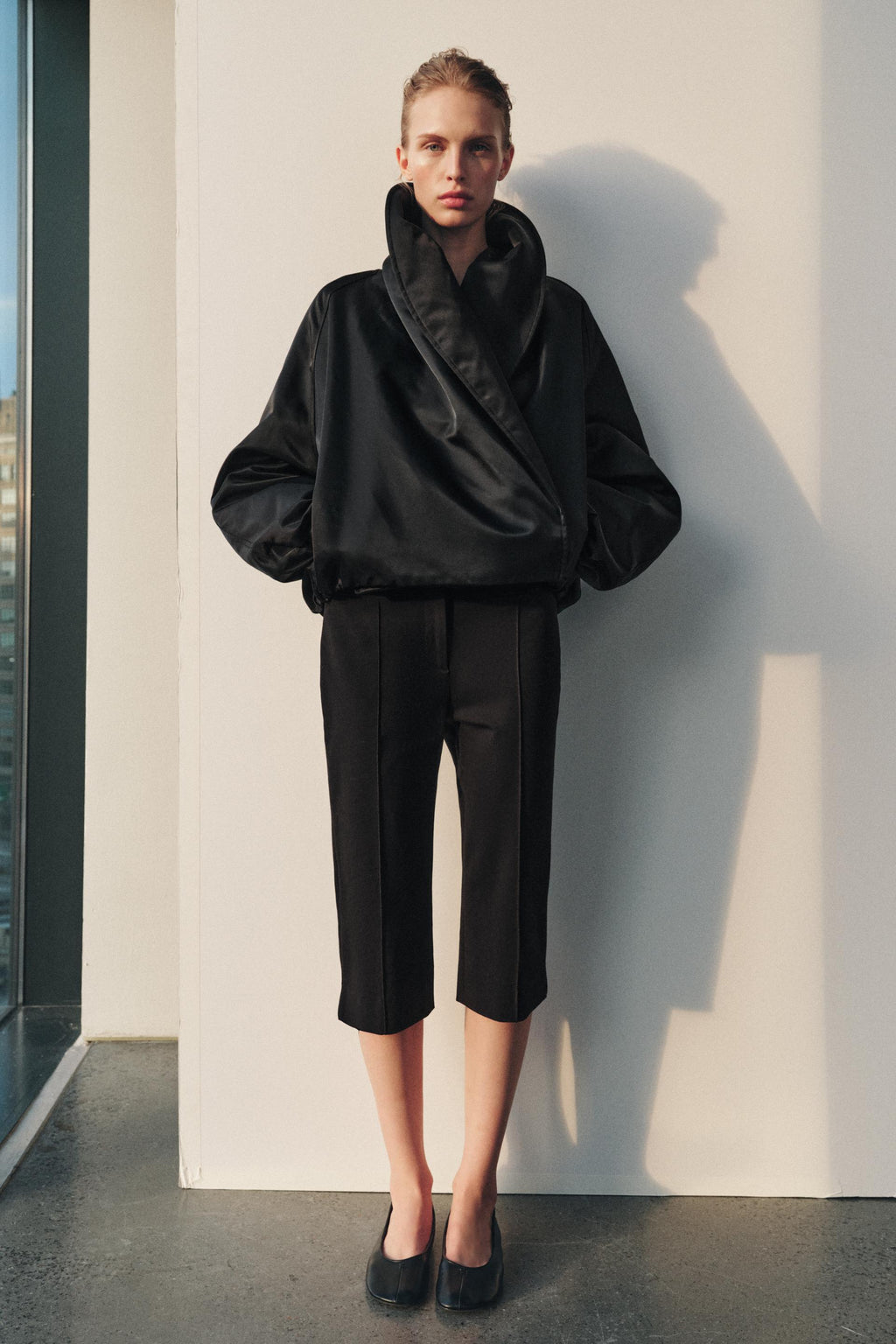 Zara ZW COLLECTION QUILTED BOMBER JACKET