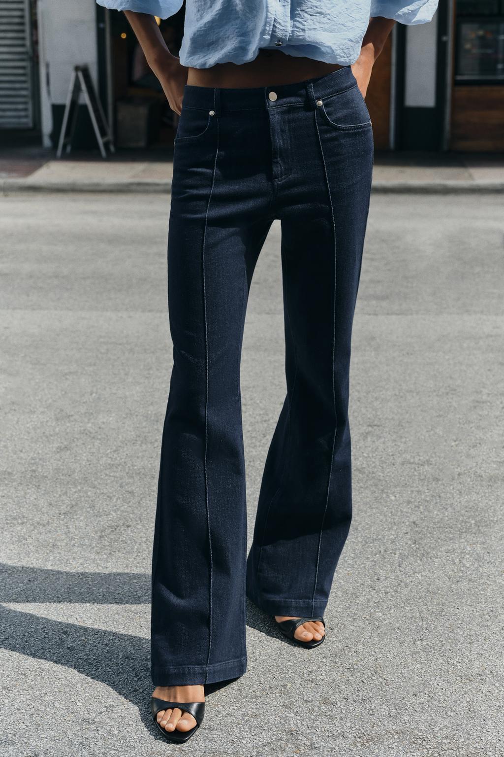 Zara FLARE TROUSERS WITH SEAM DETAIL