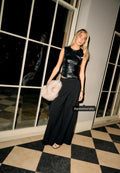 Stradivarius MAXI TROUSERS WITH PLEATS AND BELT