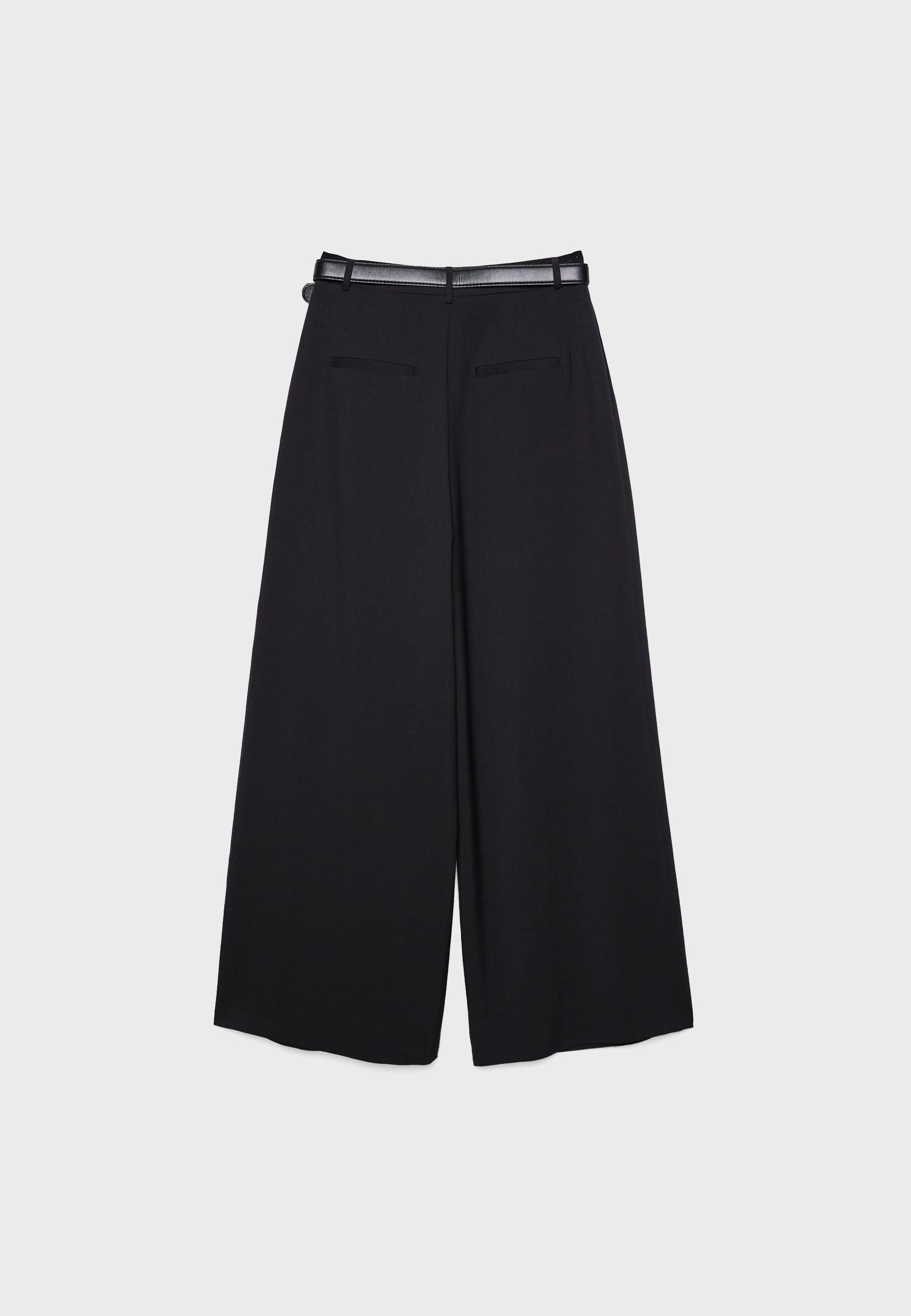 Stradivarius MAXI TROUSERS WITH PLEATS AND BELT