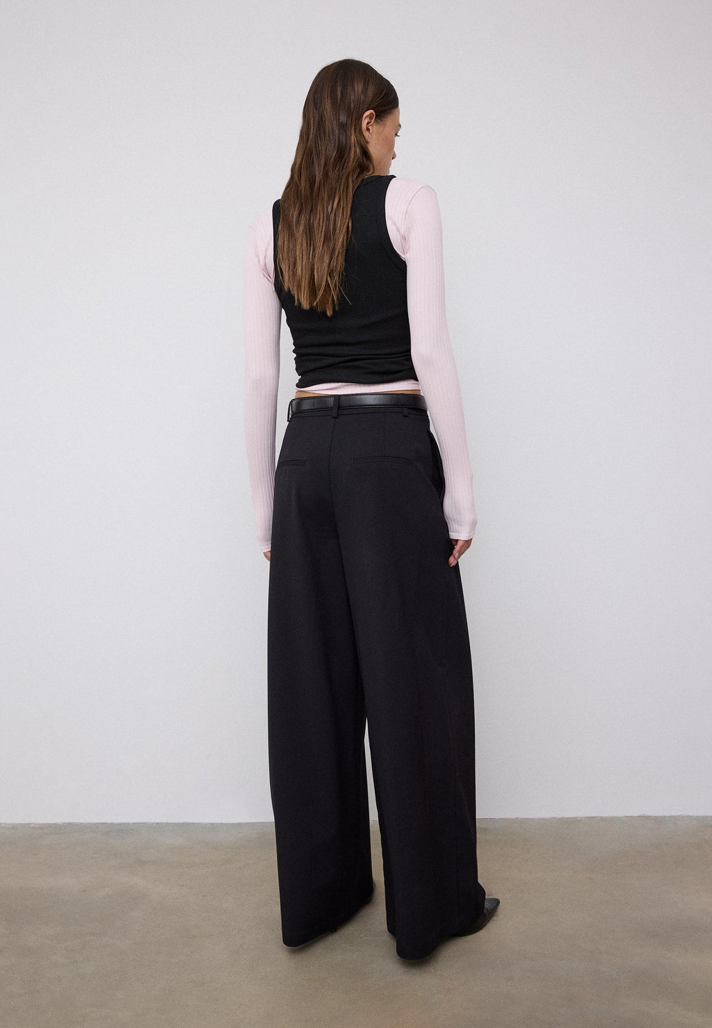 Stradivarius MAXI TROUSERS WITH PLEATS AND BELT