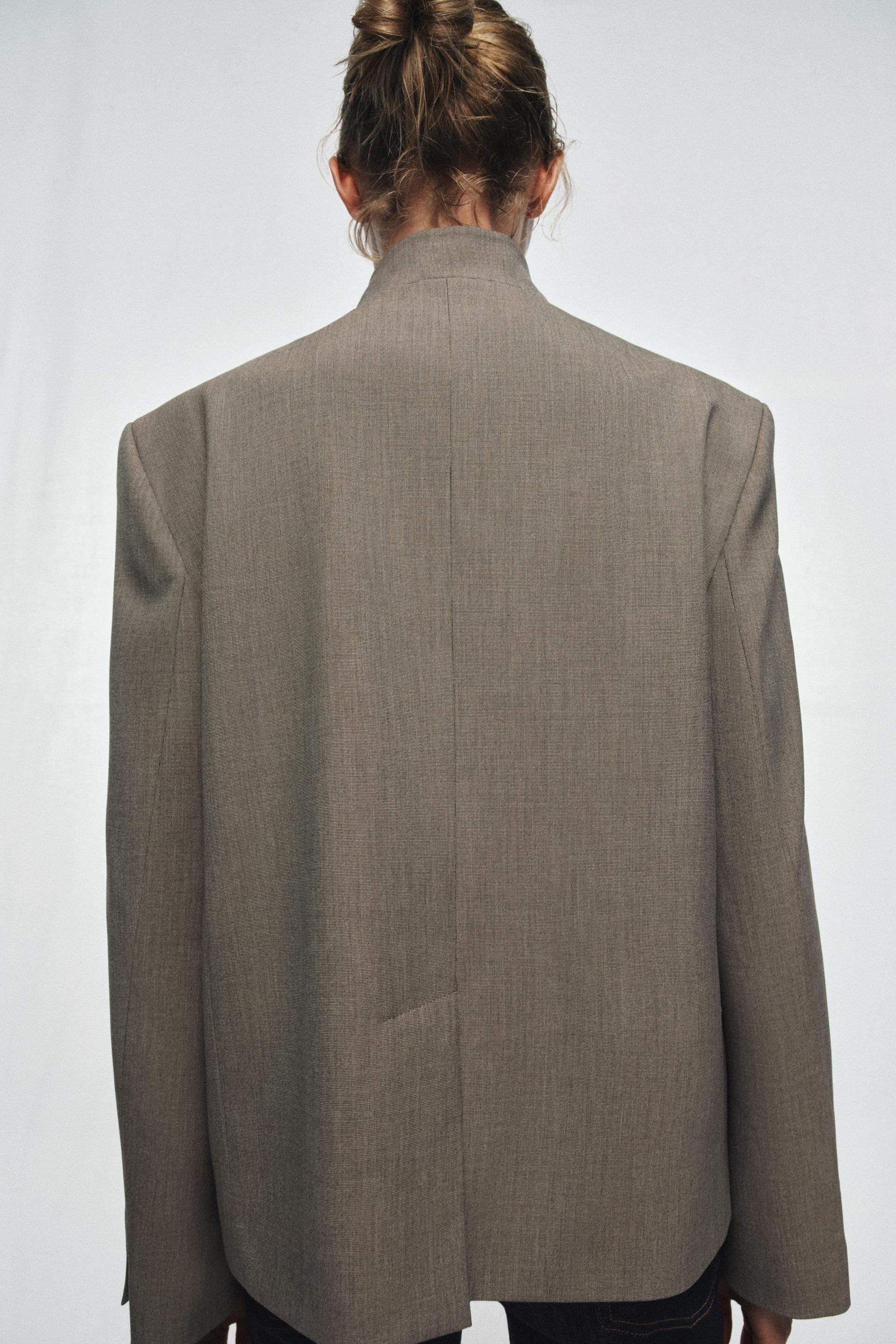 Zara HIGH NECK BLAZER ZW COLLECTION