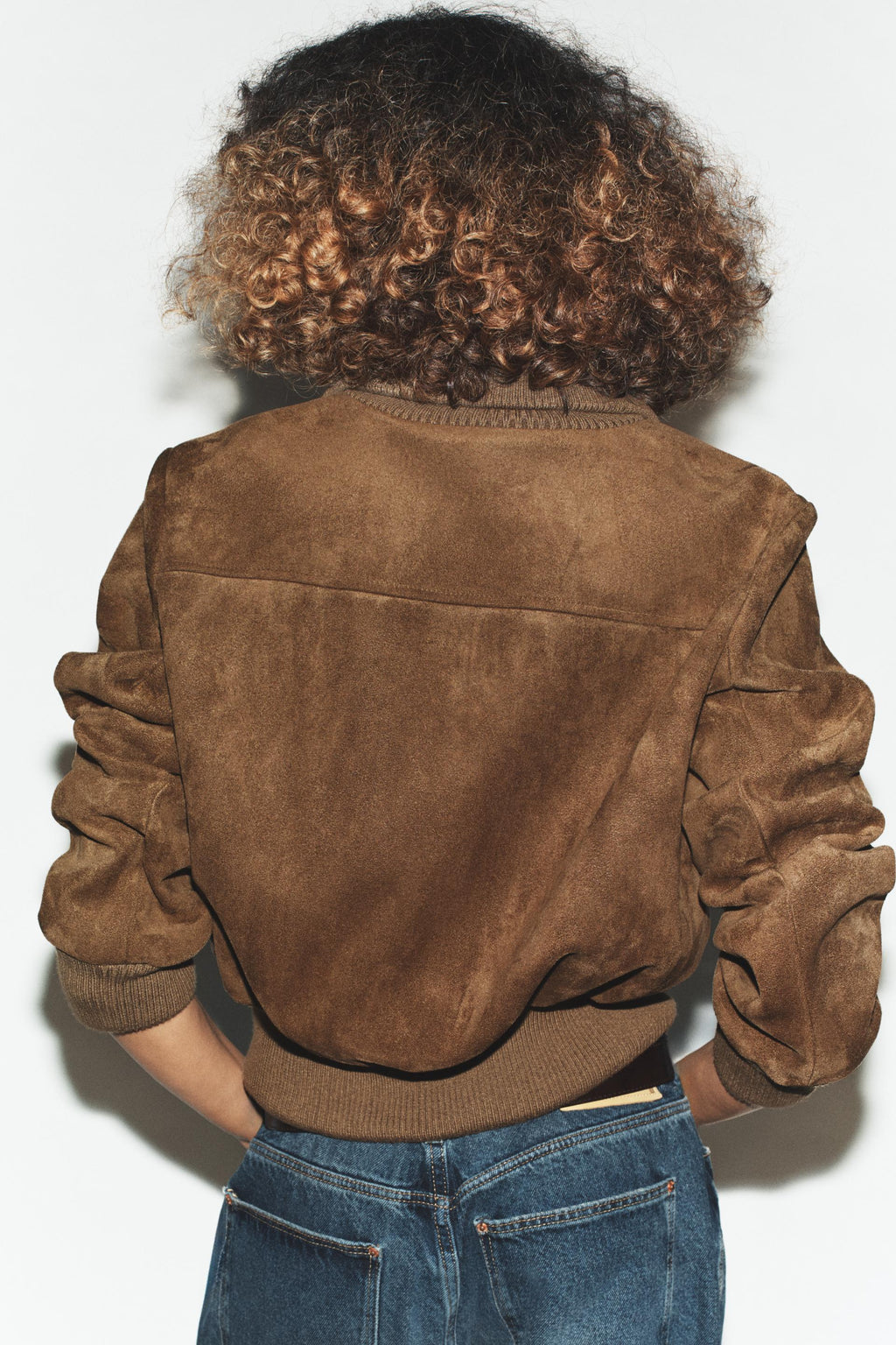 Zara RIB HIGH-NECK BOMBER JACKET