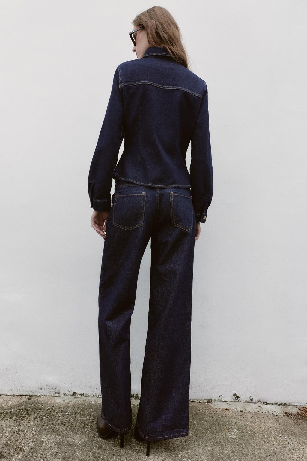Zara MID-WAIST - WIDE LEG - CHAINS
