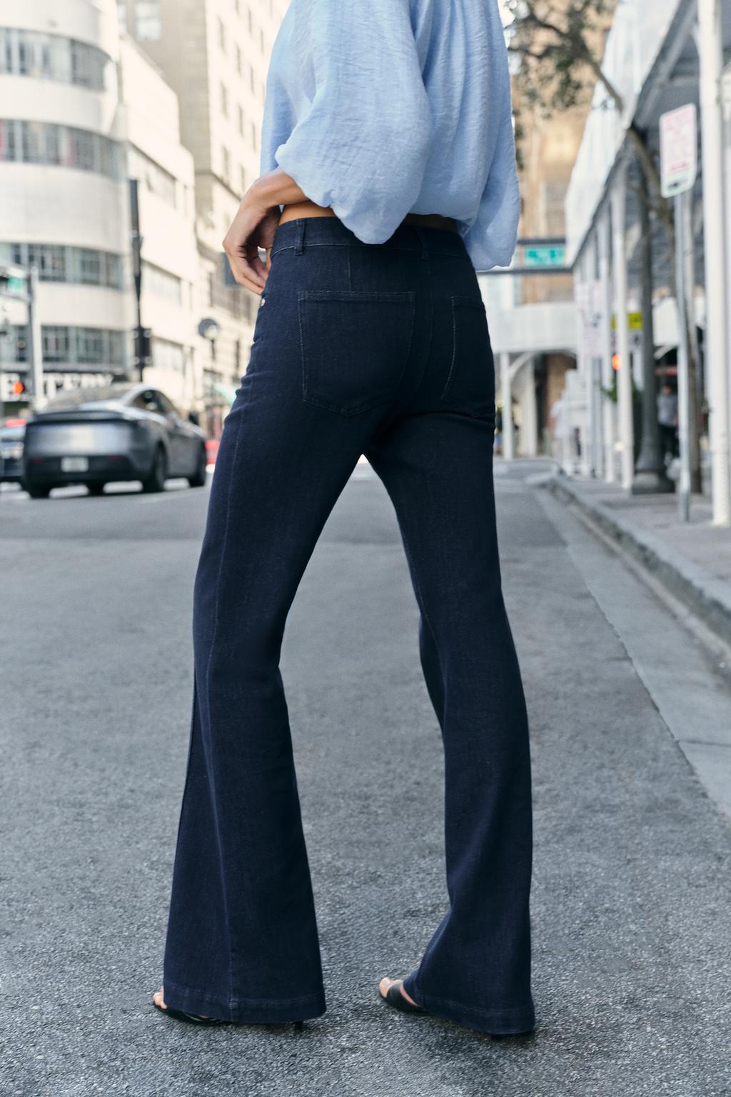 Zara FLARE TROUSERS WITH SEAM DETAIL