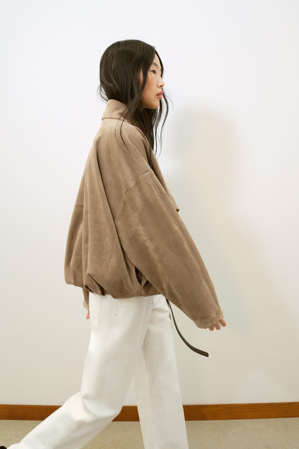 Zara WRAPOVER FAUX SUEDE JACKET