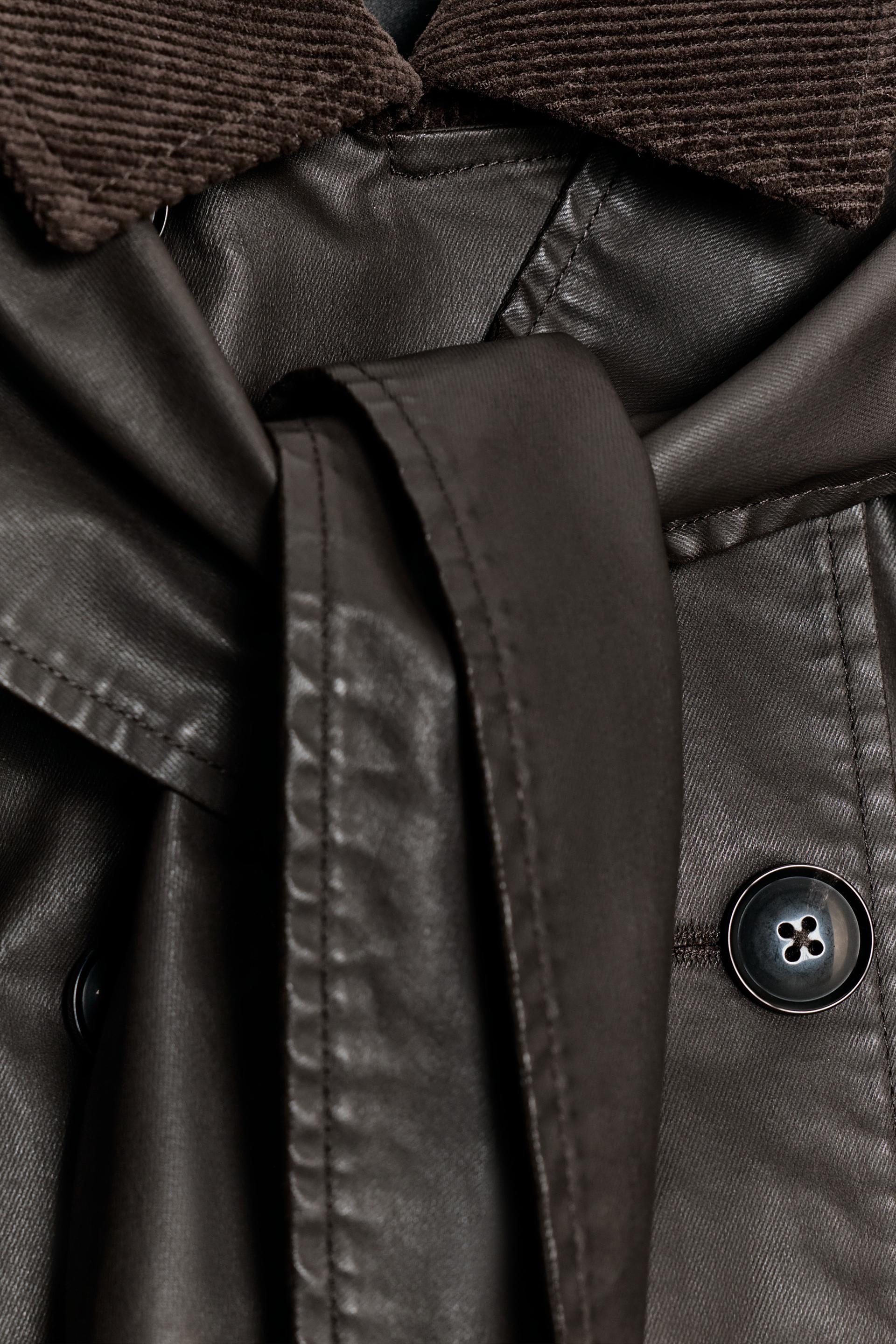 Zara WAXED CAPE WITH DETACHABLE LAPEL COLLAR