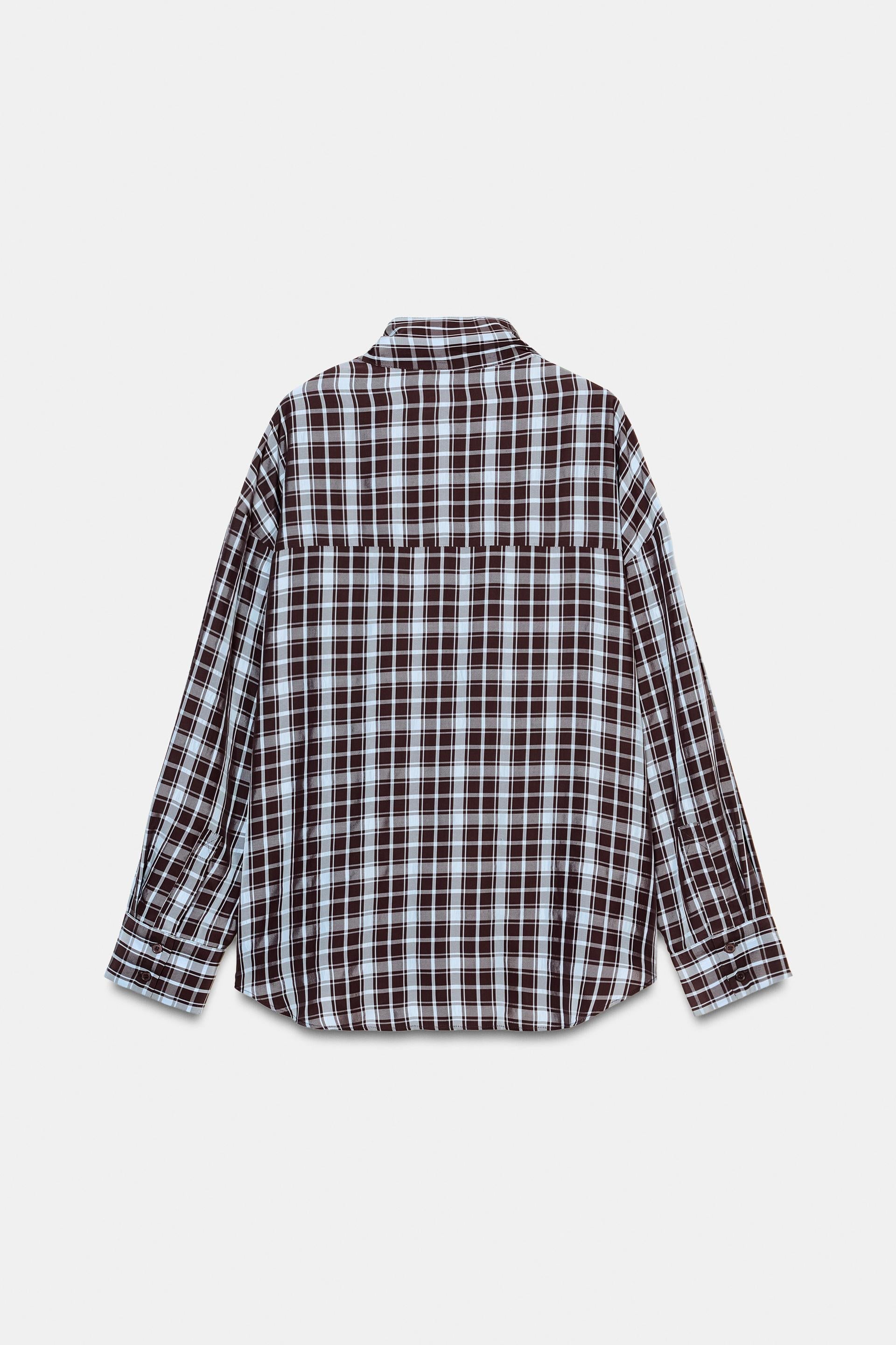 Zara WRAPPED CHECKS SHIRT