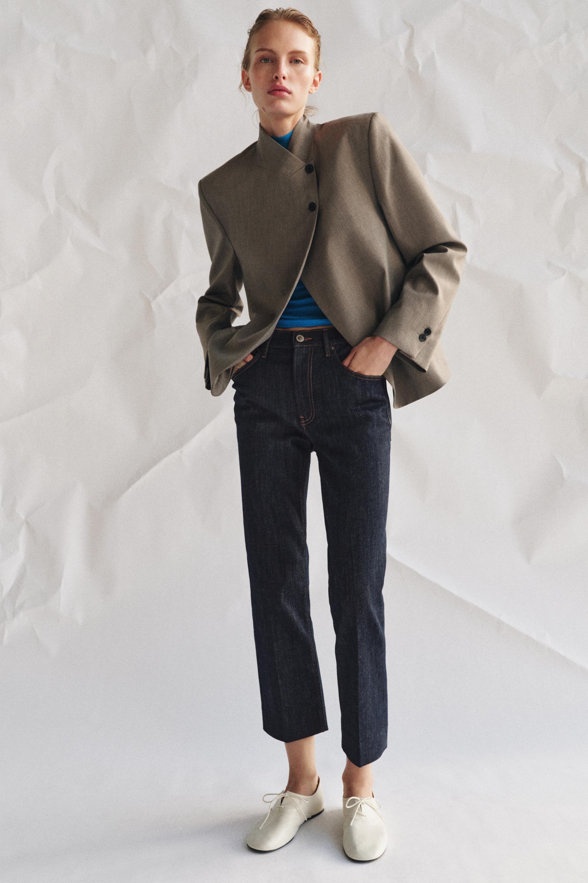 Zara HIGH NECK BLAZER ZW COLLECTION
