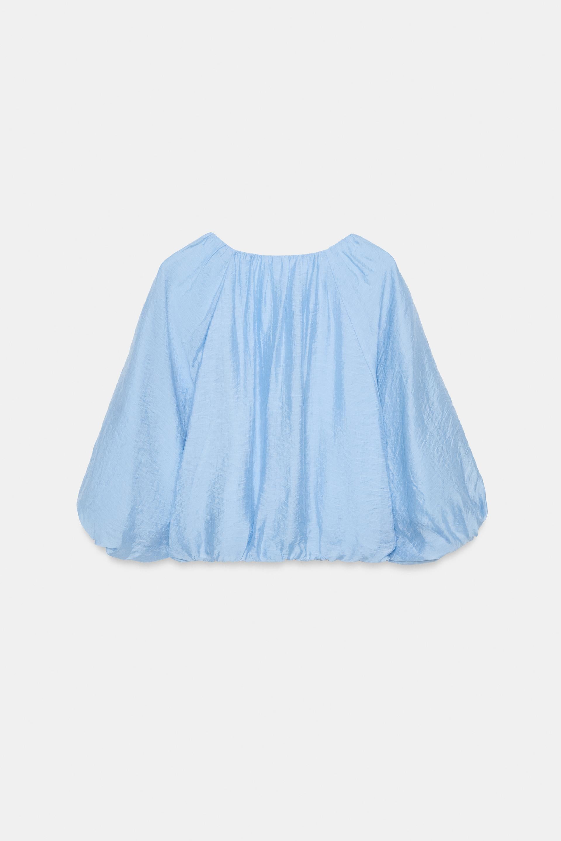 Zara FLOWING BALLOON BLOUSE