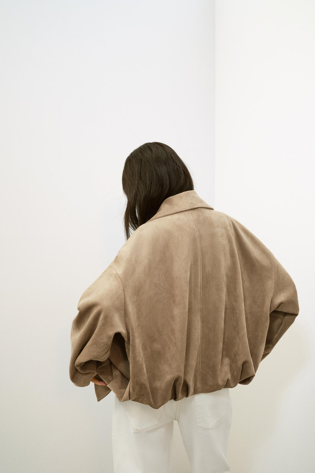 Zara WRAPOVER FAUX SUEDE JACKET