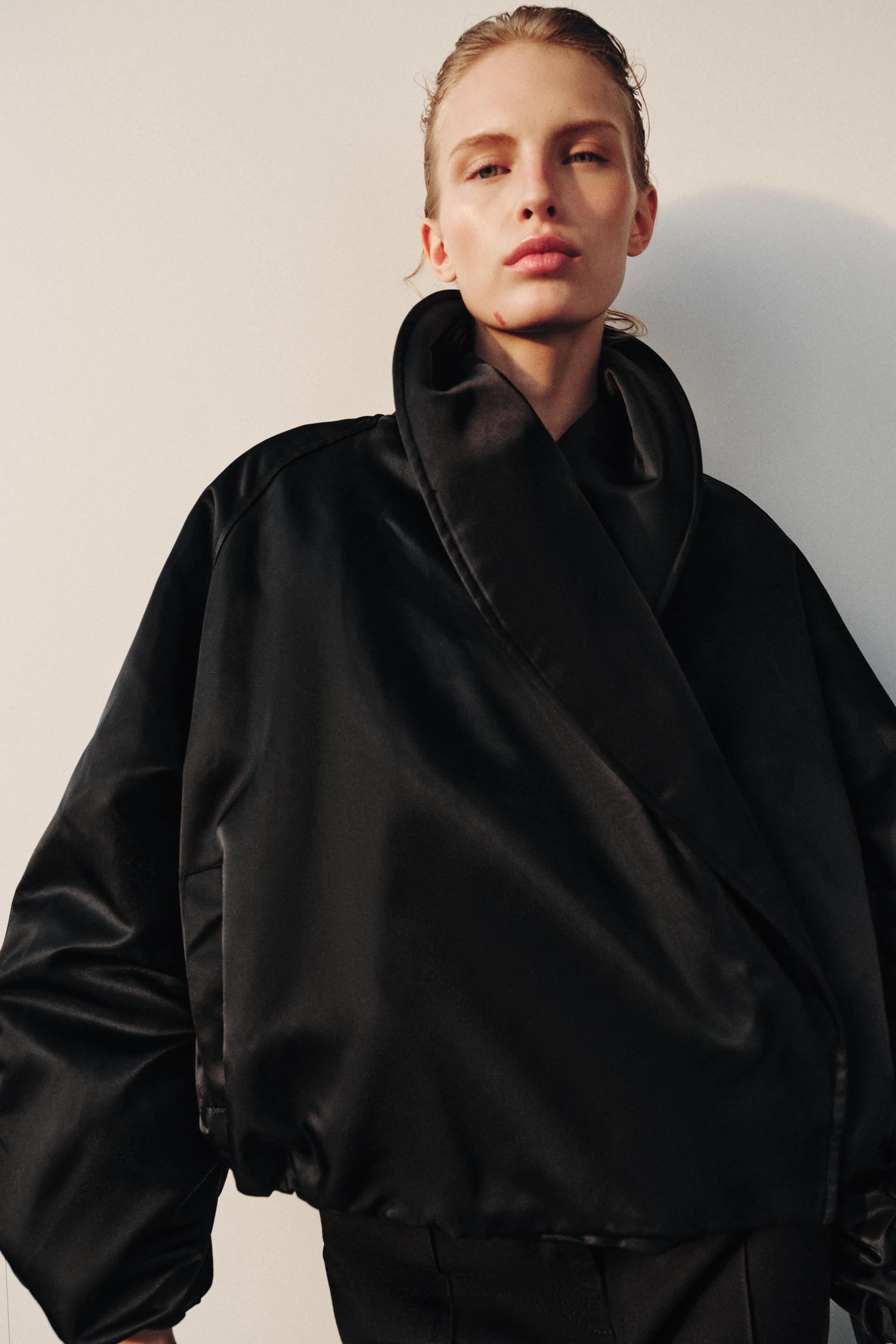 Zara ZW COLLECTION QUILTED BOMBER JACKET