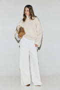 H&M Sweater with mock neck and decorative stitching