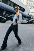 Zara FLARE TROUSERS WITH SEAM DETAIL