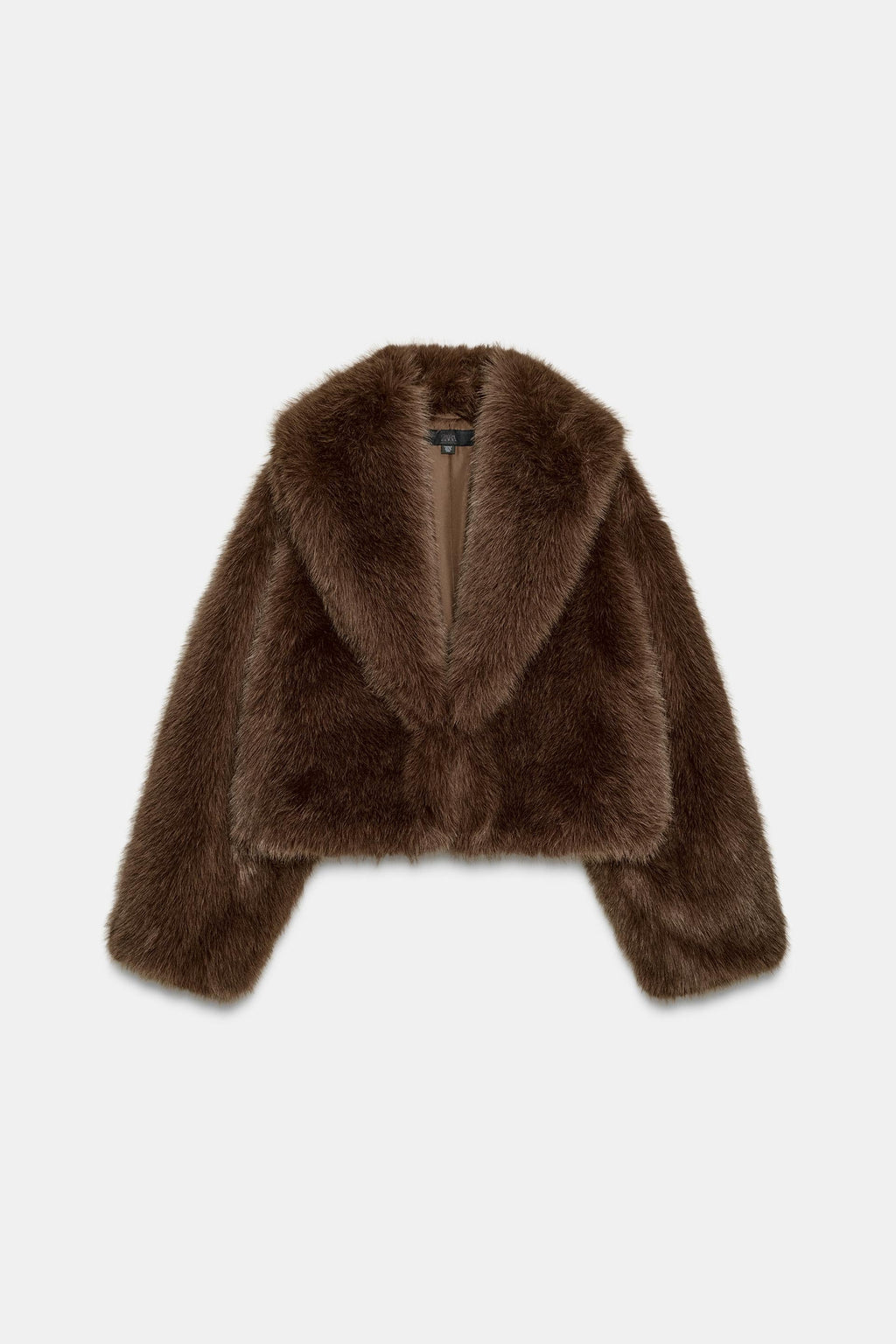 Zara SHORT FAUX FUR COAT