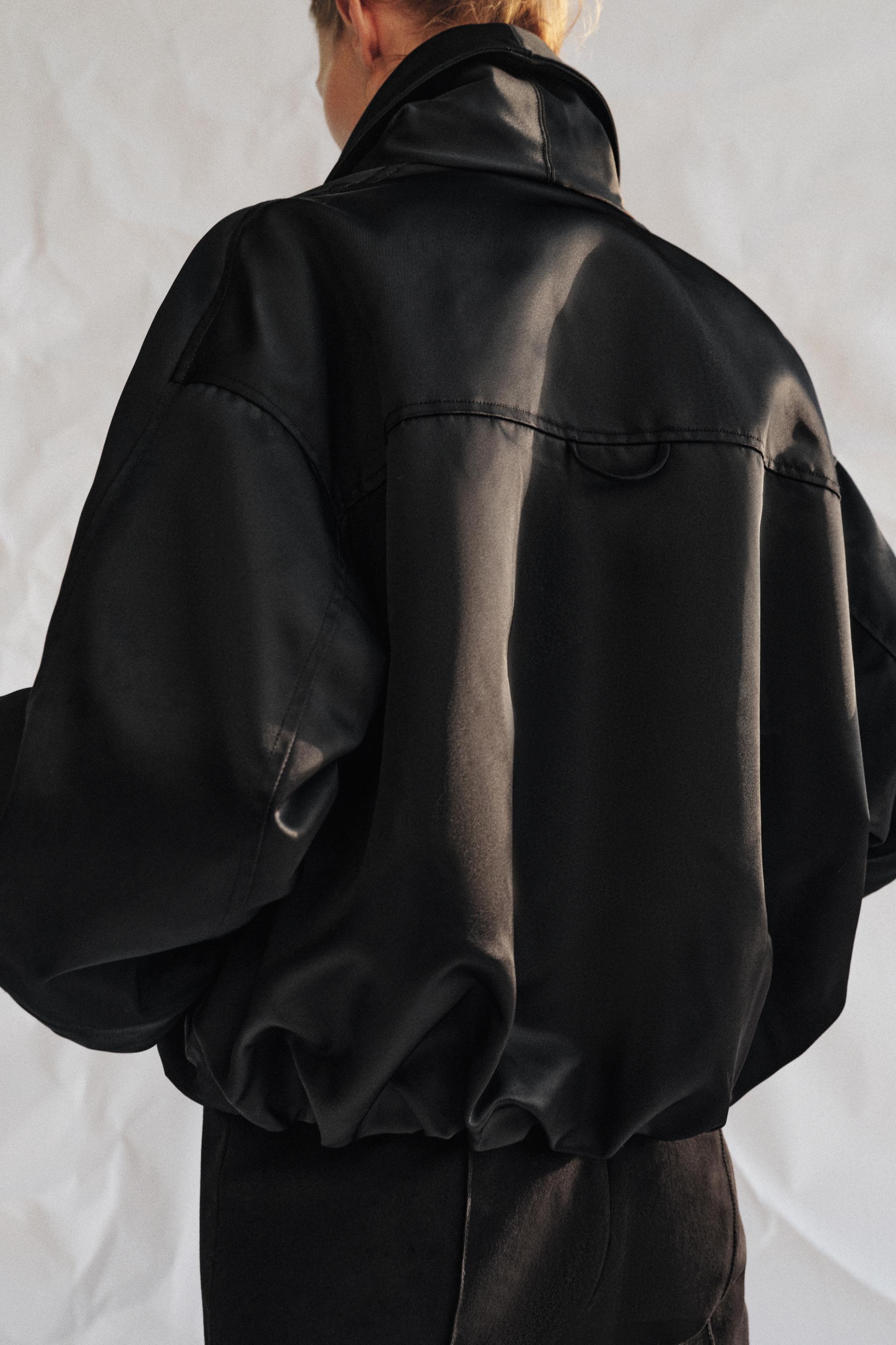 Zara ZW COLLECTION QUILTED BOMBER JACKET