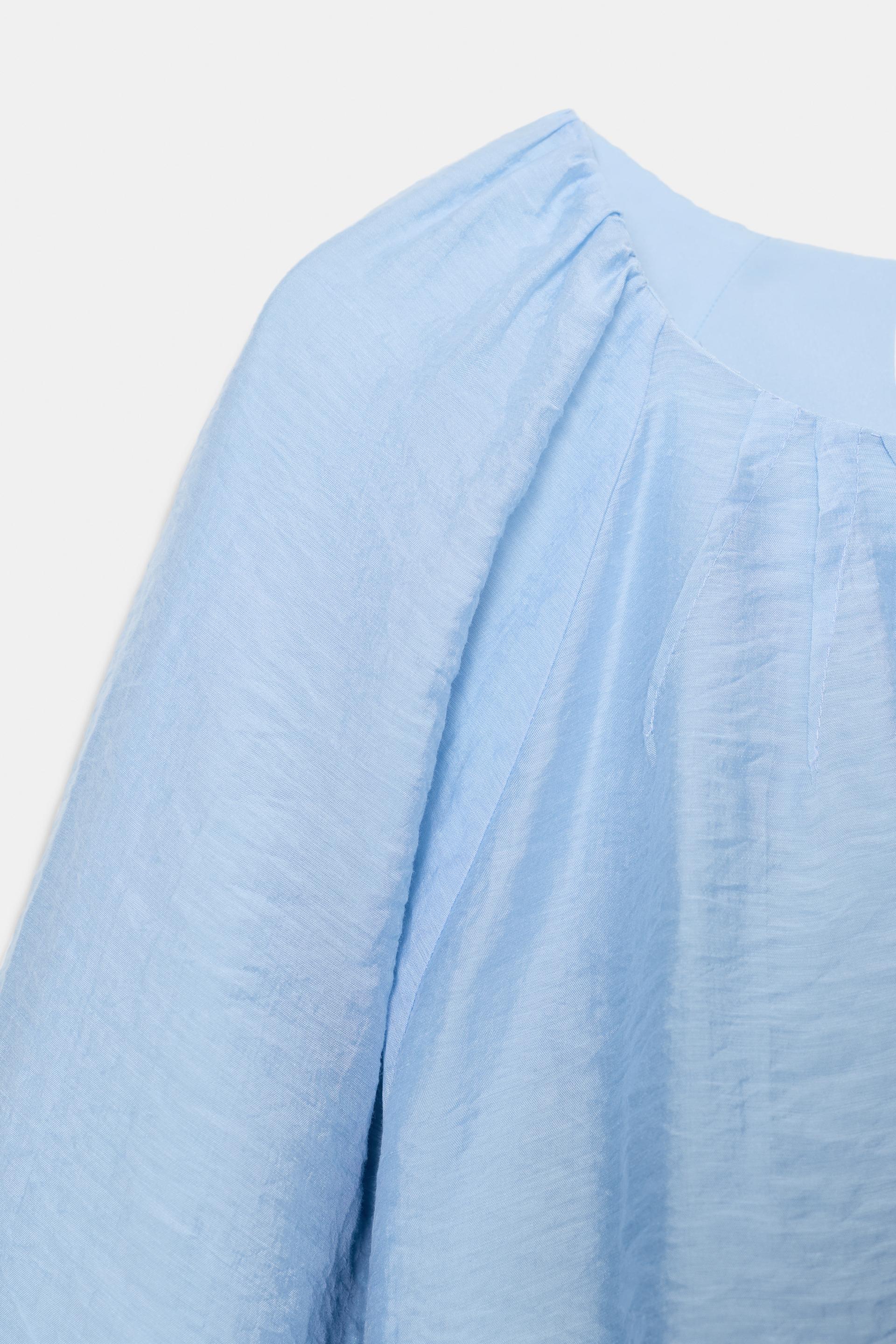 Zara FLOWING BALLOON BLOUSE