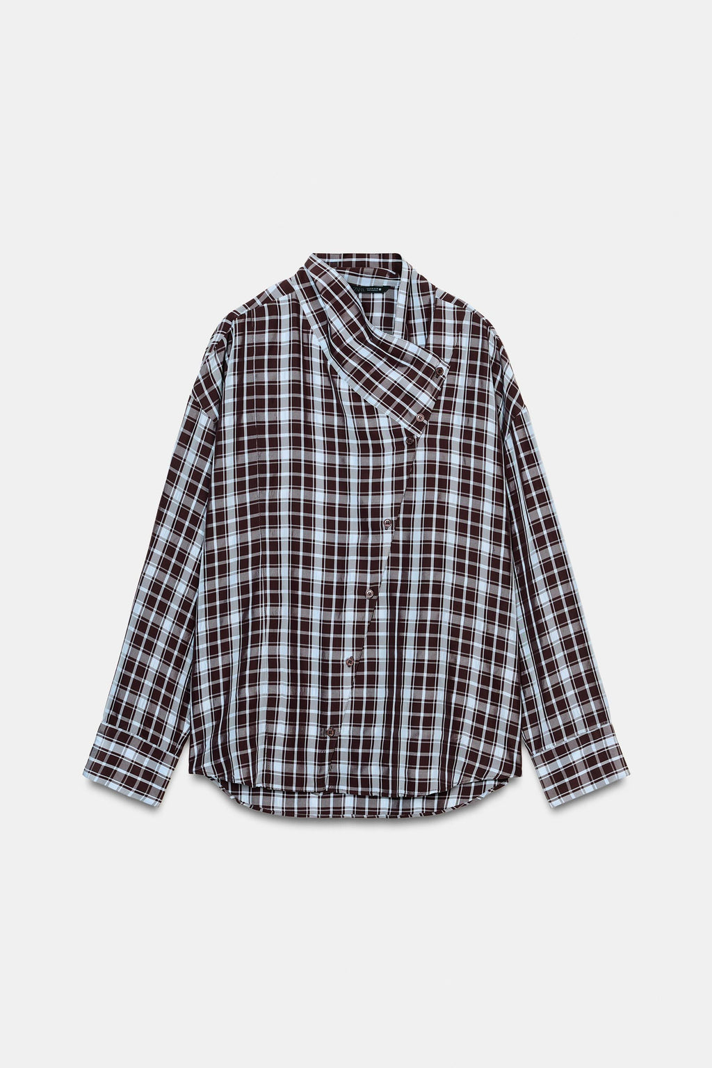Zara WRAPPED CHECKS SHIRT