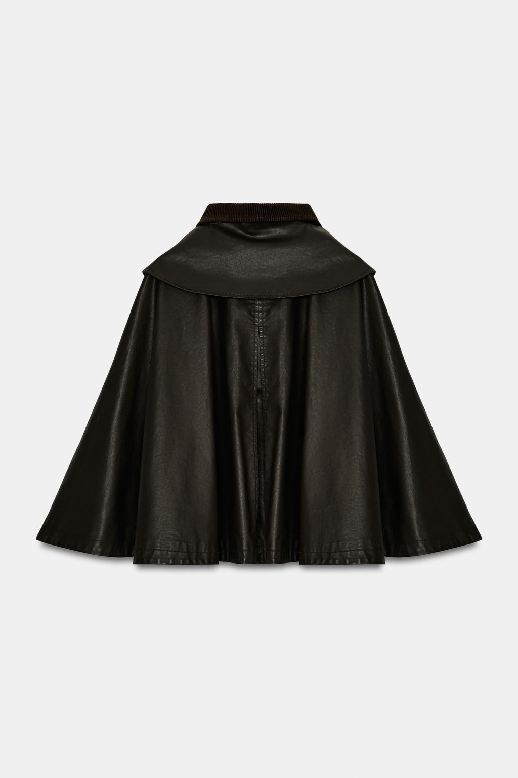 Zara WAXED CAPE WITH DETACHABLE LAPEL COLLAR
