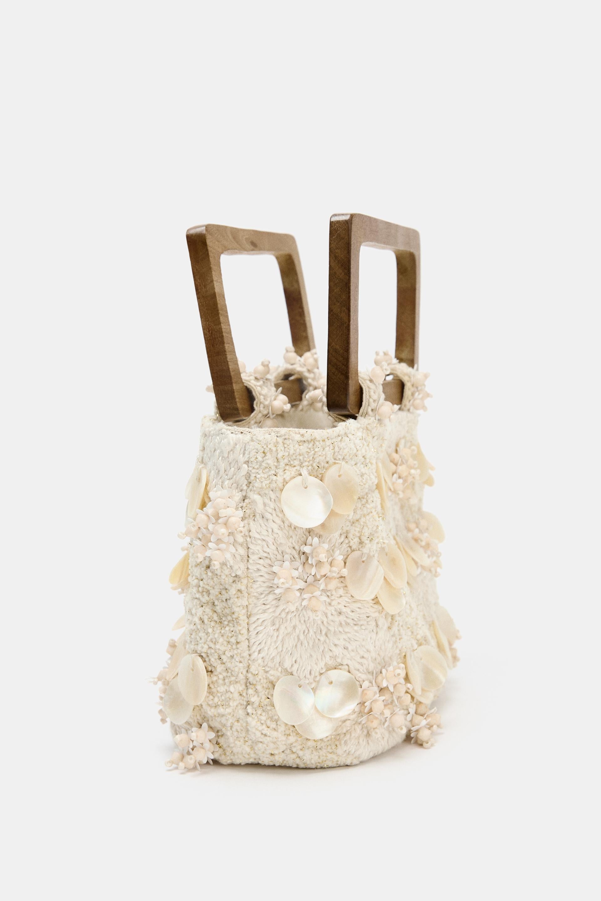 Zara PEARLESCENT DETAIL HANDBAG