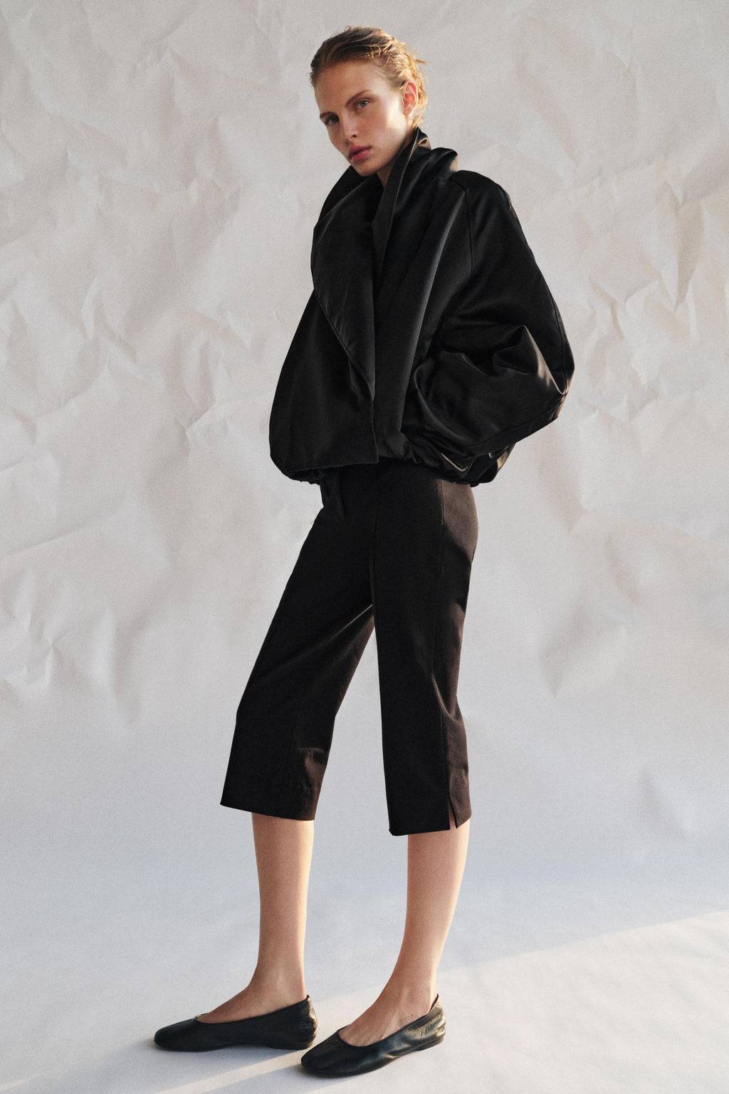 Zara ZW COLLECTION QUILTED BOMBER JACKET