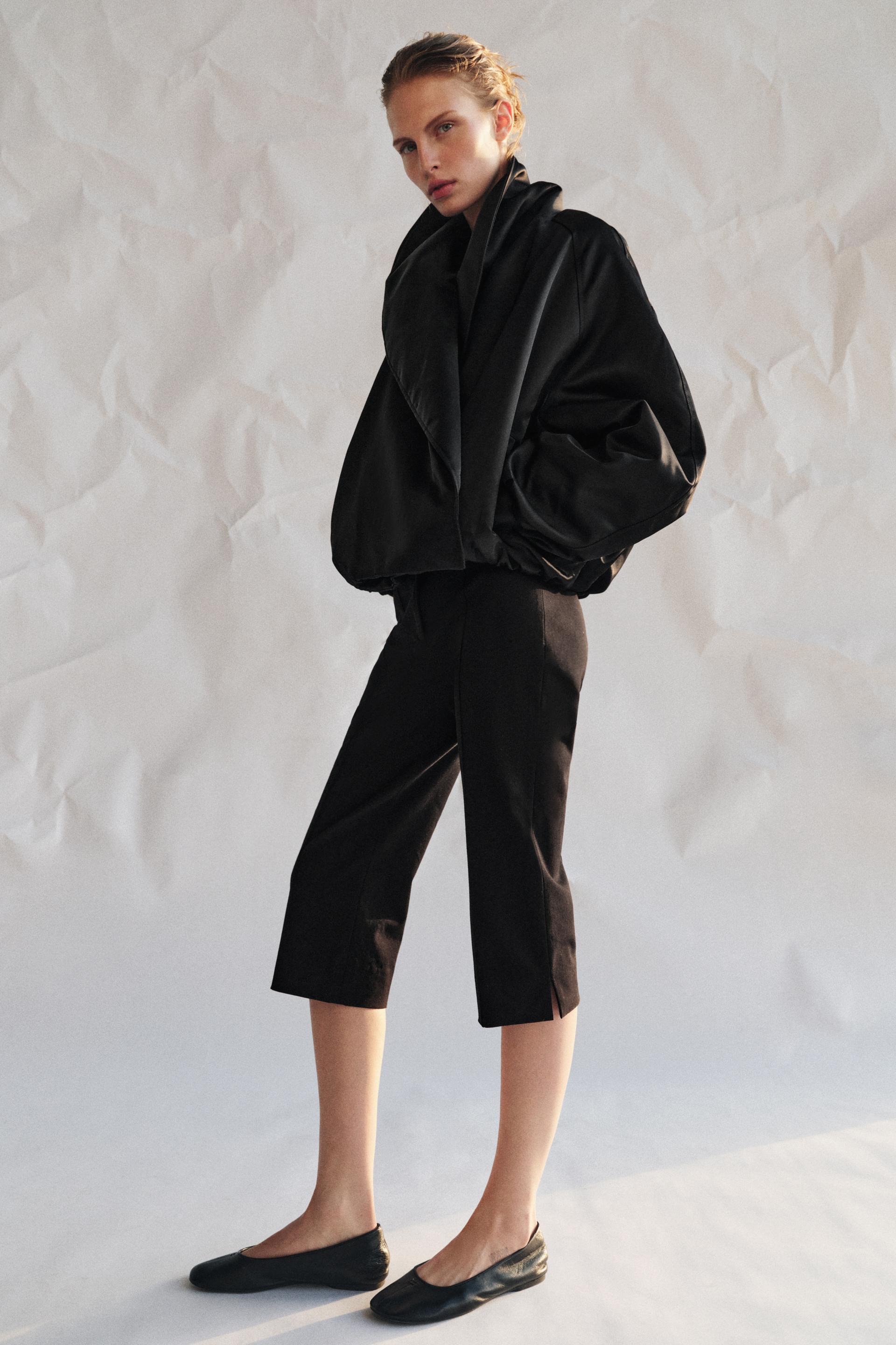 Zara ZW COLLECTION QUILTED BOMBER JACKET