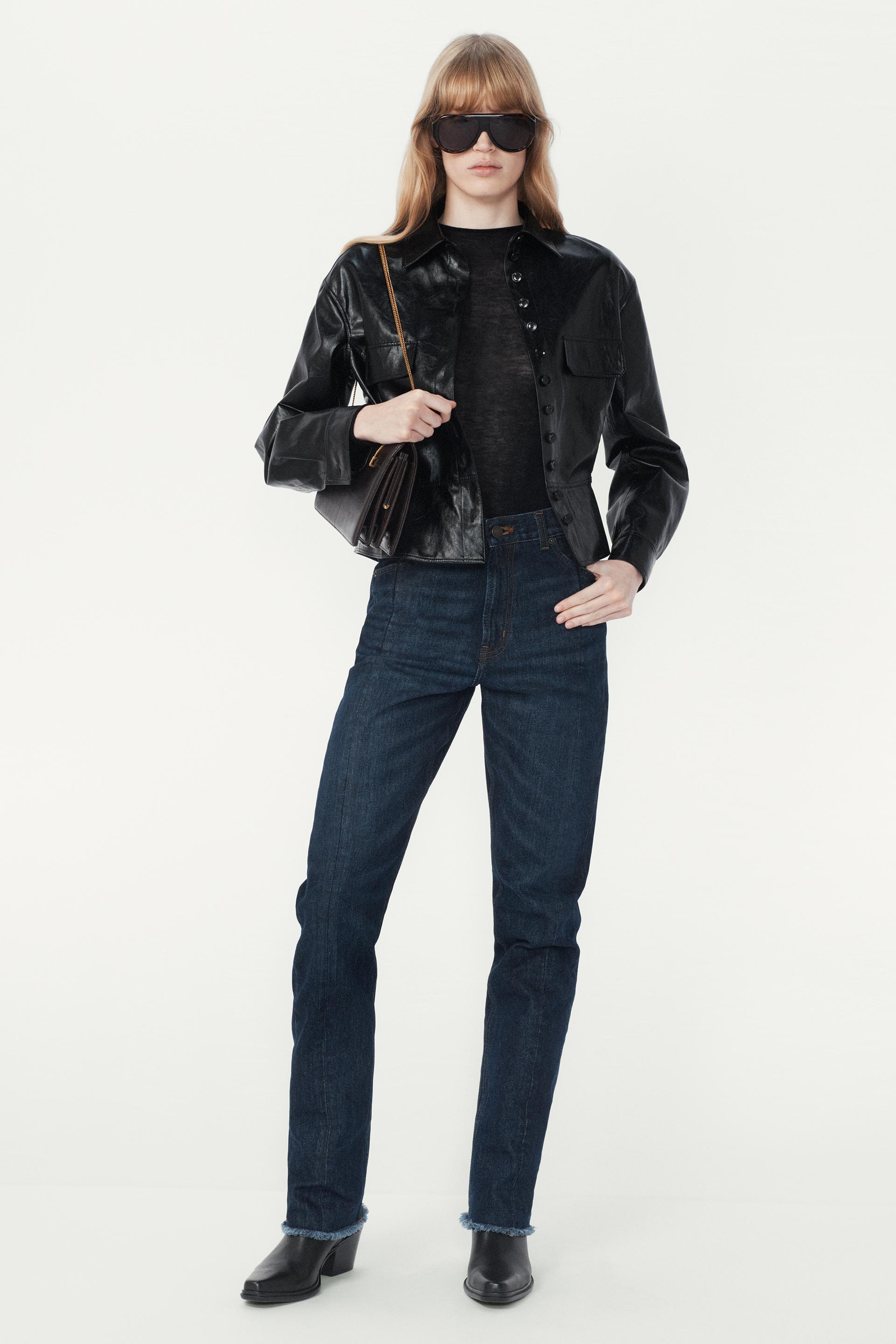 Zara FAUX LEATHER PEPLUM JACKET-THE ITEM ZARA WOMAN