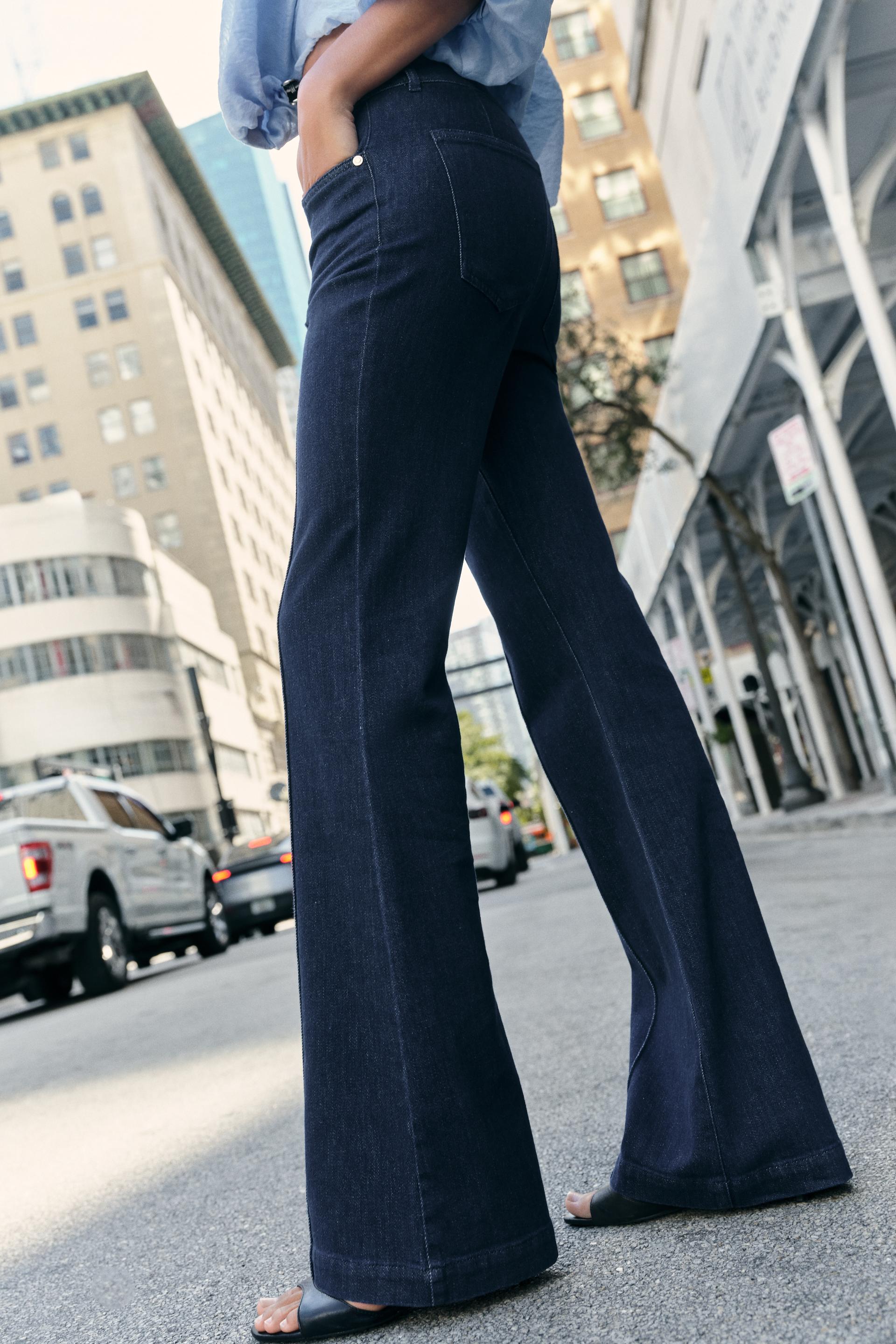 Zara FLARE TROUSERS WITH SEAM DETAIL