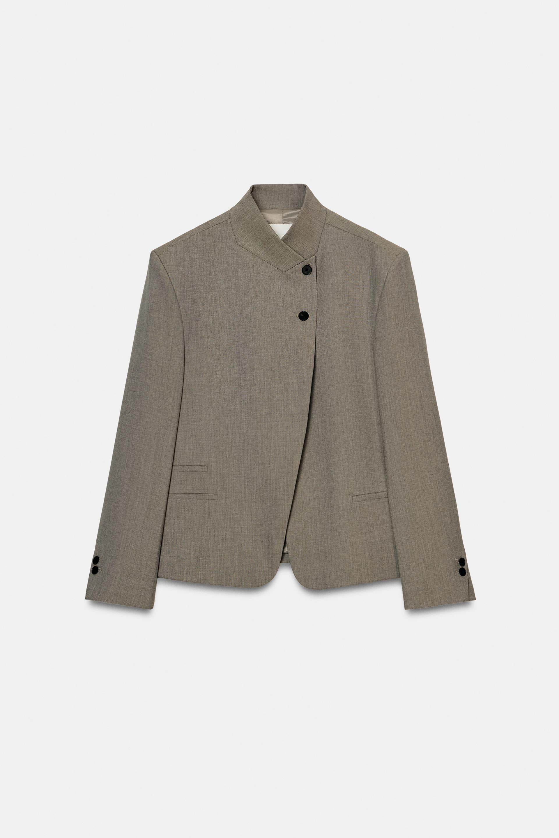 Zara HIGH NECK BLAZER ZW COLLECTION