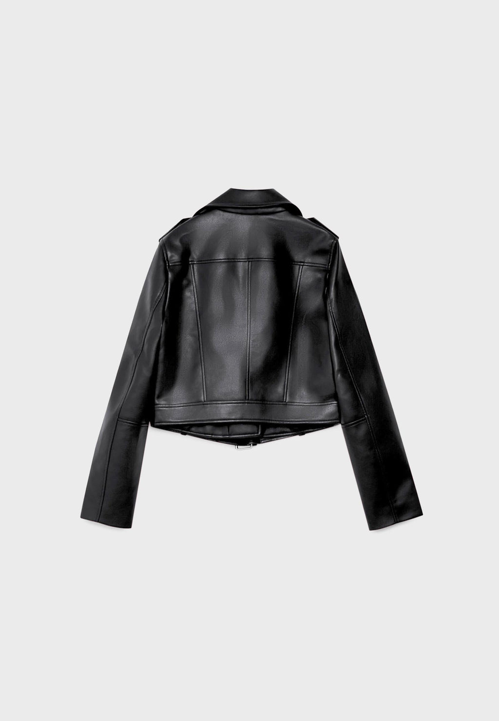 Stradivarius BIKER JACKET WITH LEATHER-EFFECT BELT