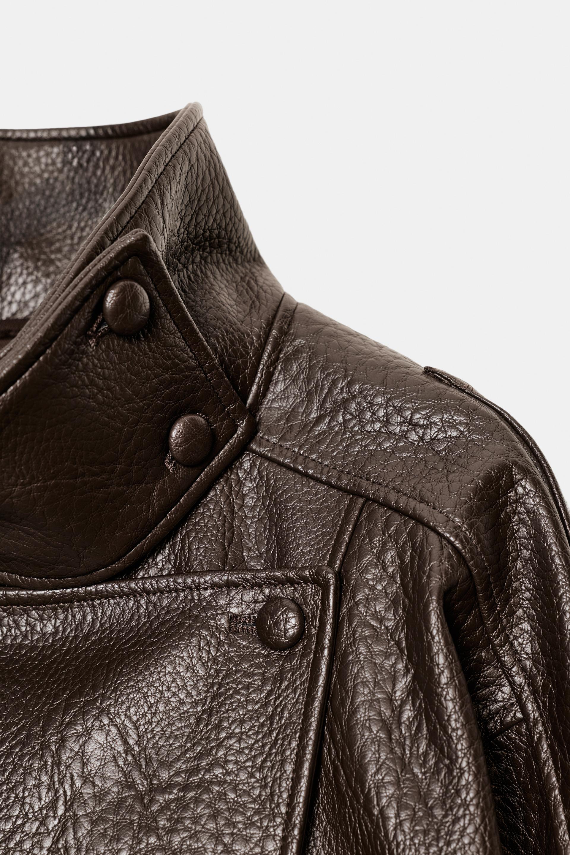 Zara FAUX LEATHER JACKET
